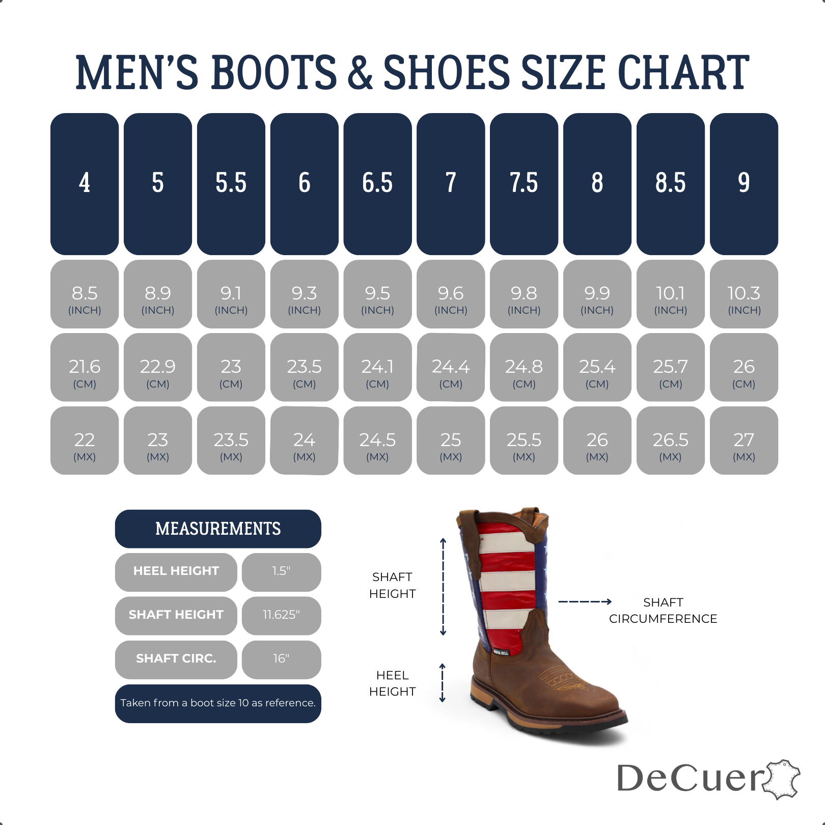 USA Men's Brown Leather Boots