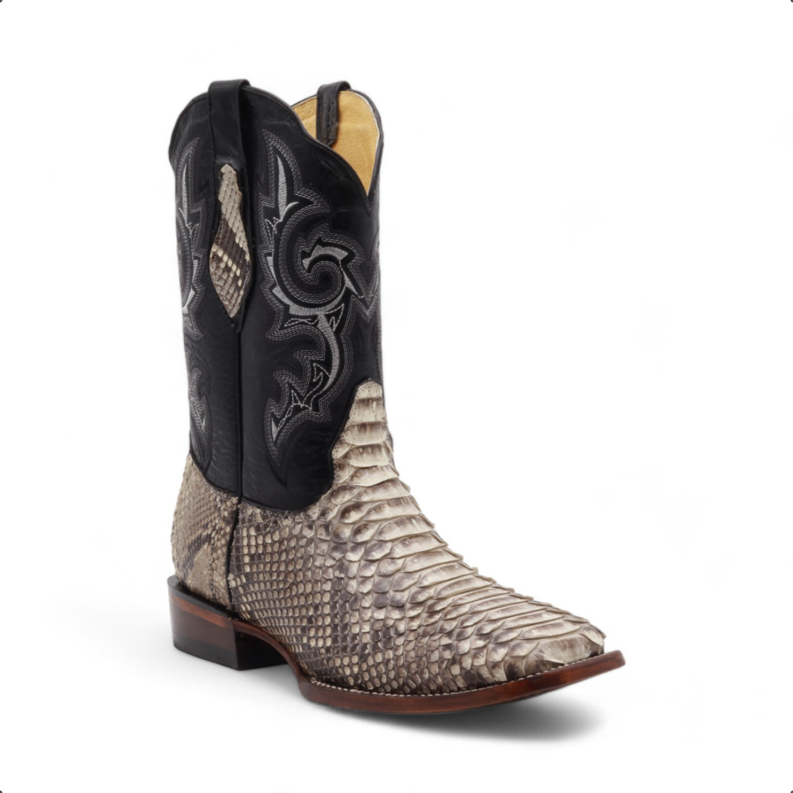 Rocco Men's Natural Python Exotic Leather Boots