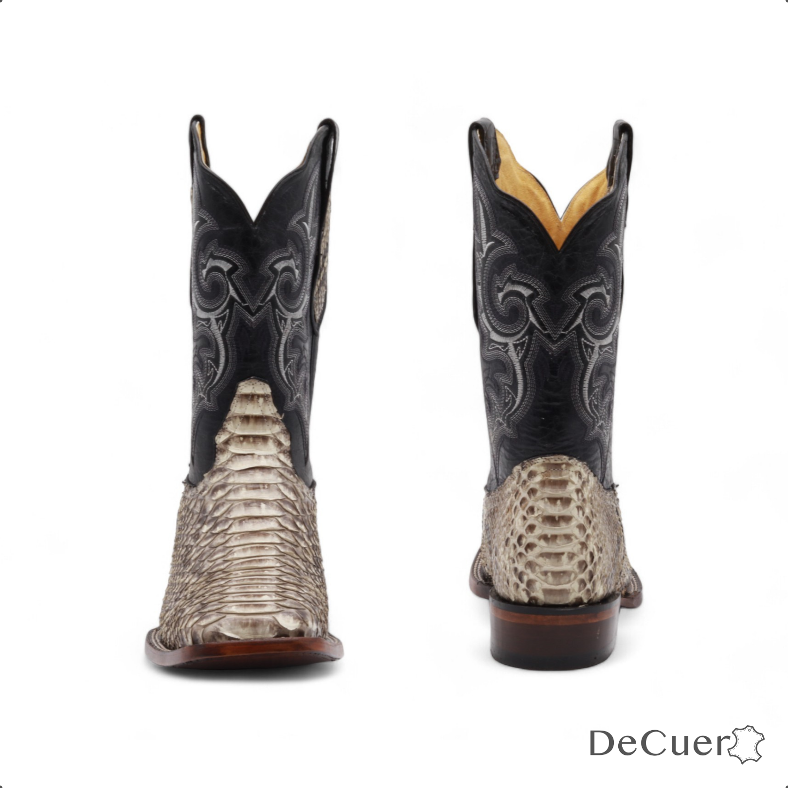 Rocco Men's Natural Python Exotic Leather Boots