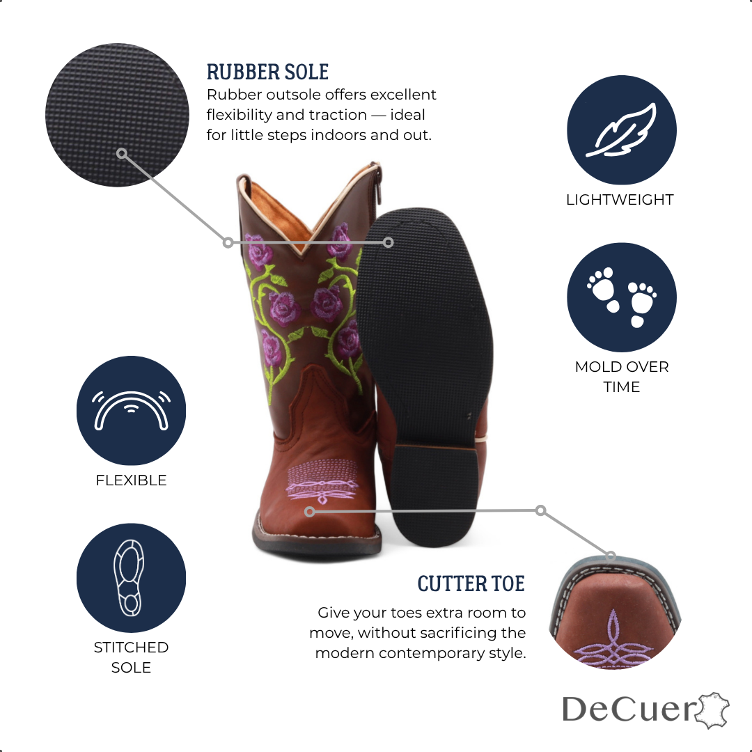 Abigail Juniors Brown Leather Boots