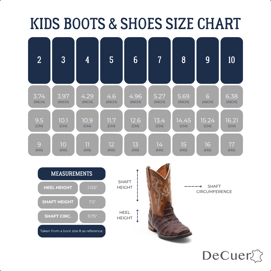 Logan Kids Brown Crocodile Print Leather Boots