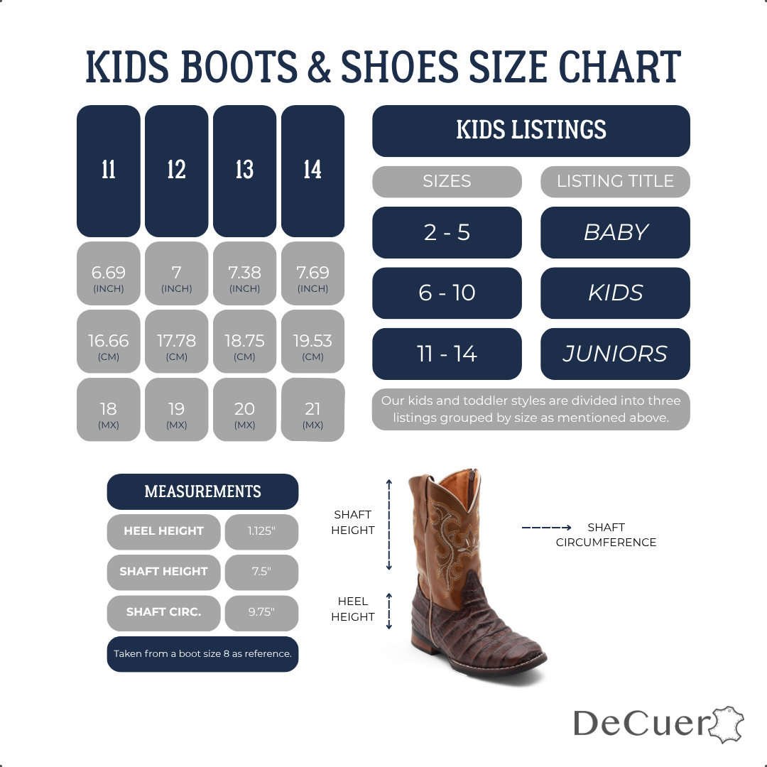 Logan Juniors Brown Crocodile Print Leather Boots