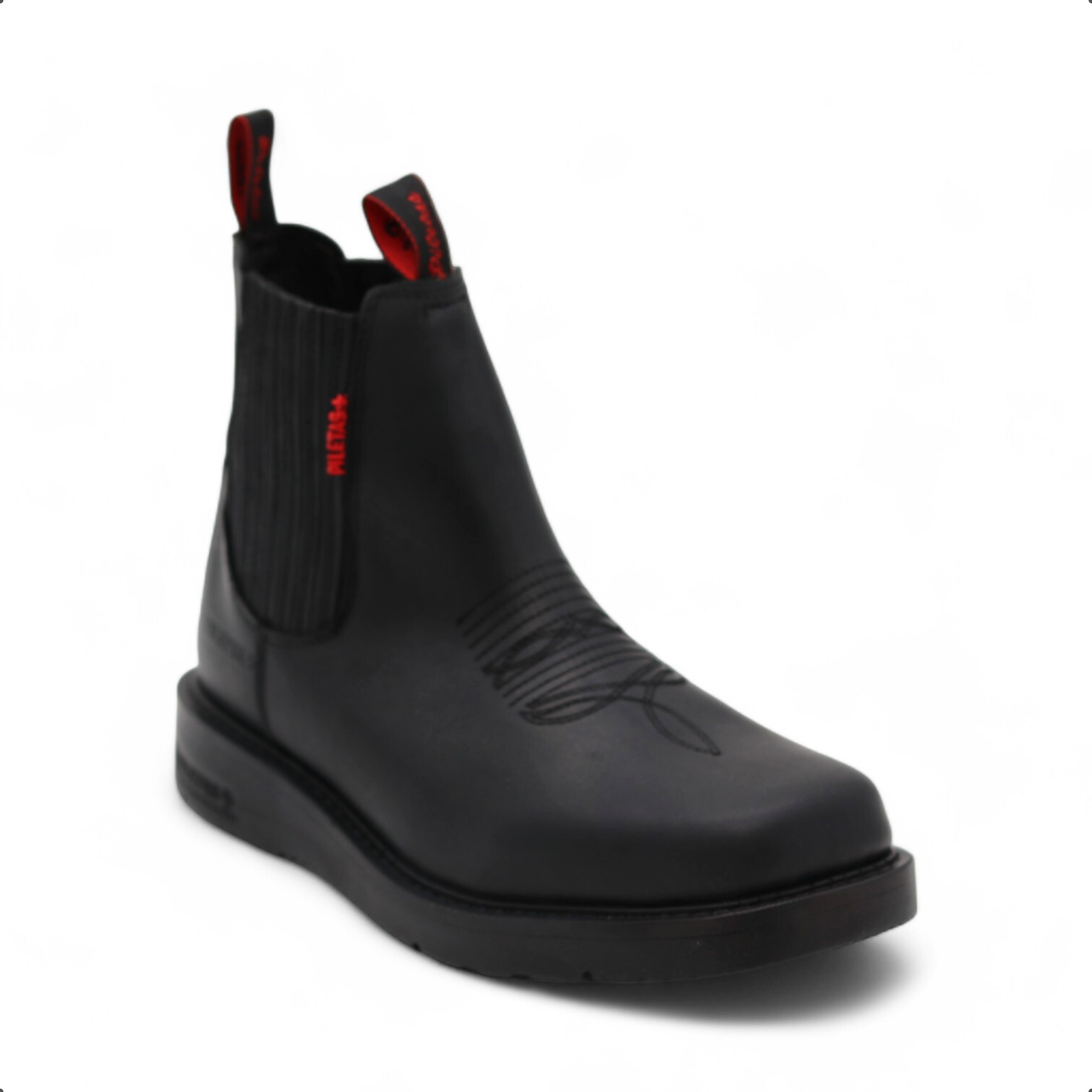 Cuatrero Men's Black Leather Short Boots
