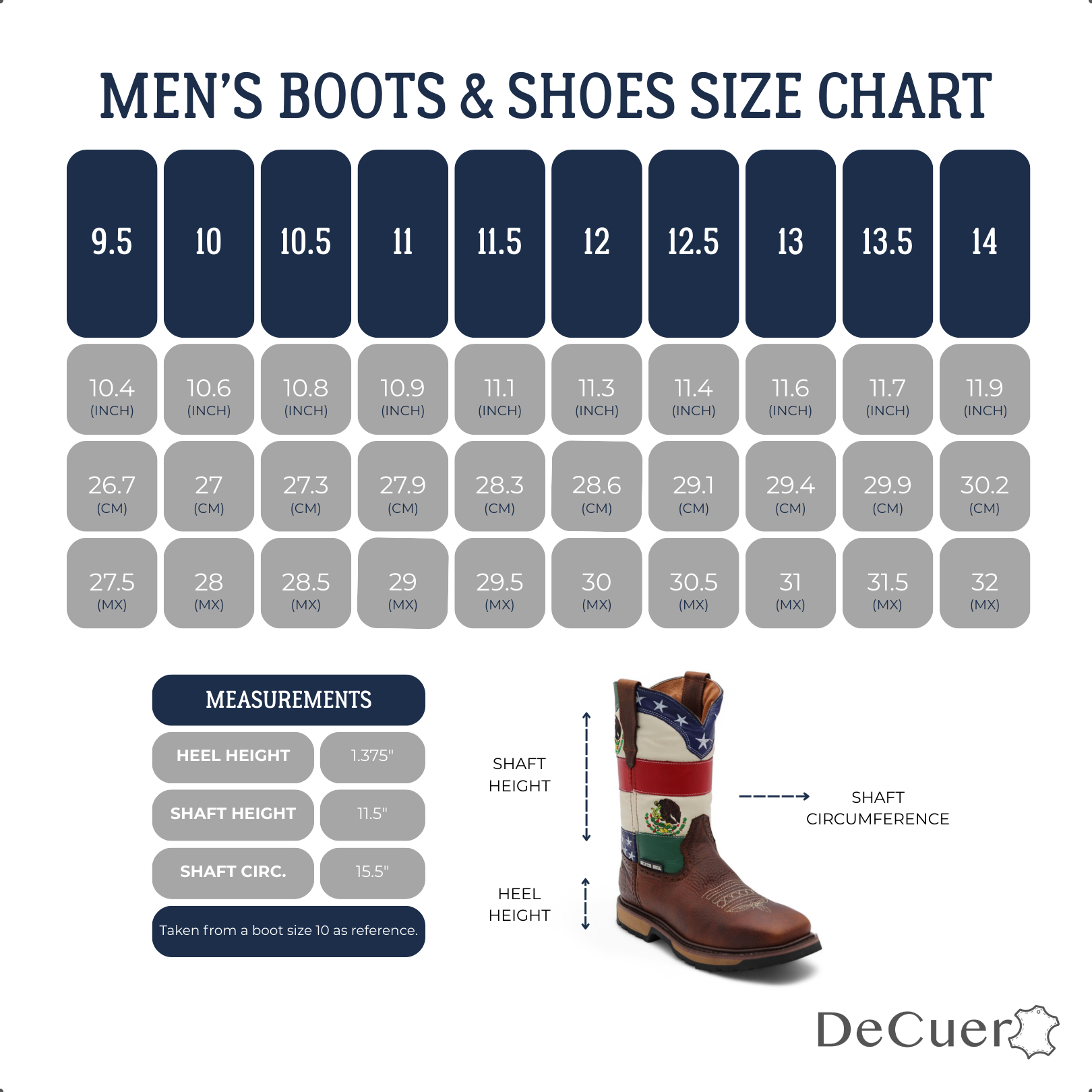 TexMex Men's Brown Leather Boots