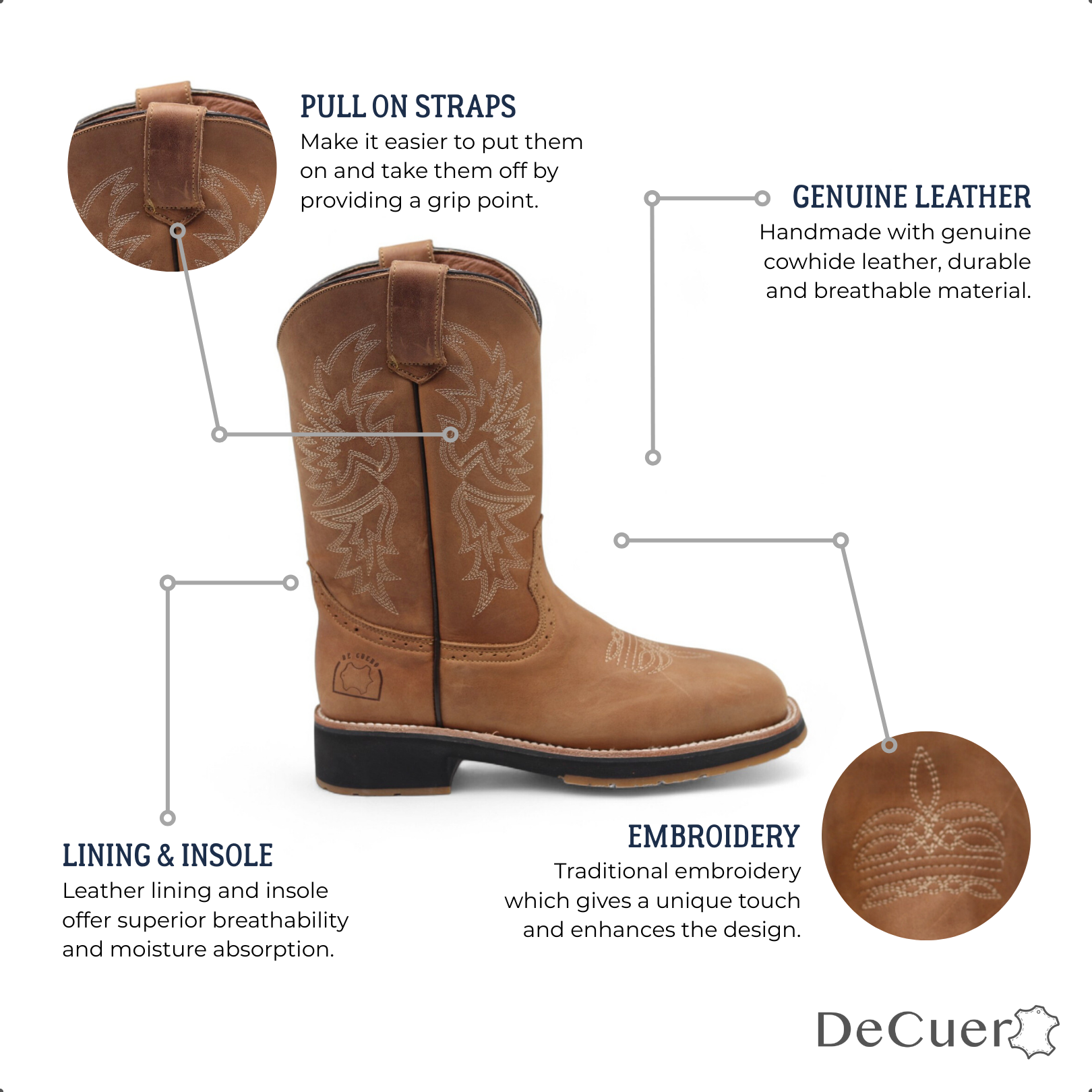 Mack Men's Brown Leather Steel Toe Boots