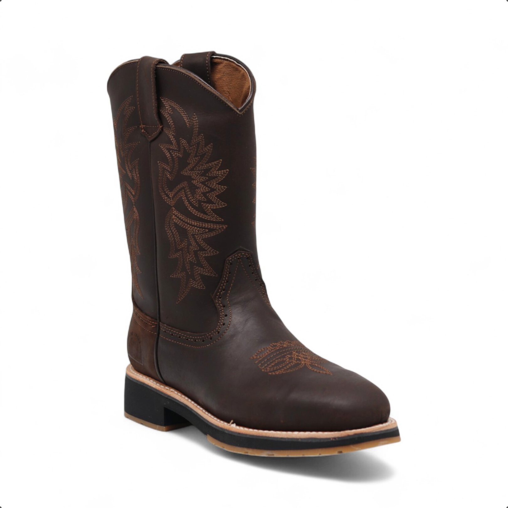 Mack Men's Dark Brown Steel Toe Leather Boots