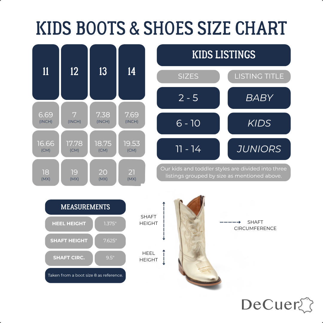 Sadie Kids Gold Leather Boots
