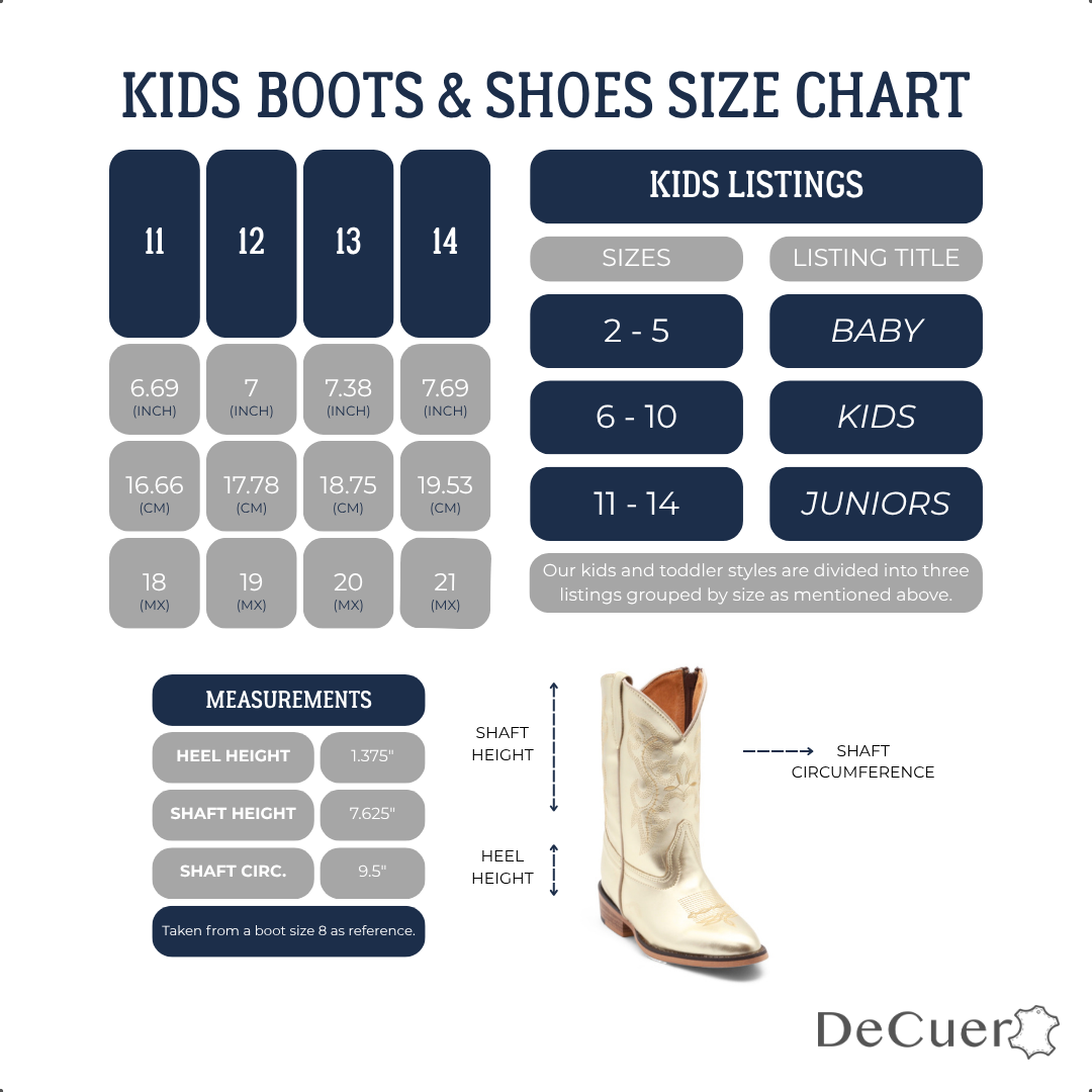 Sadie Juniors Gold Leather Boots