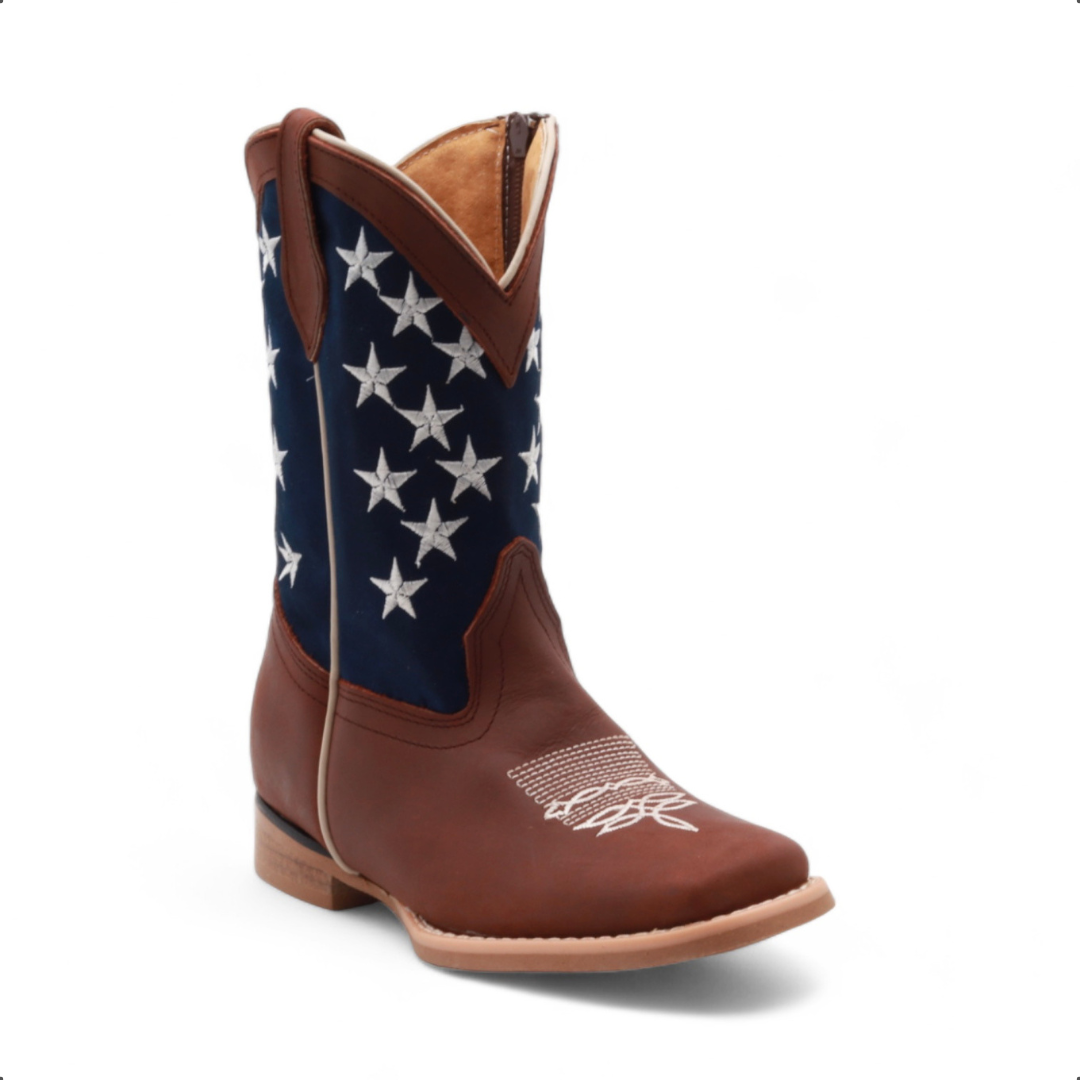 Carson Juniors Brown Leather Boots