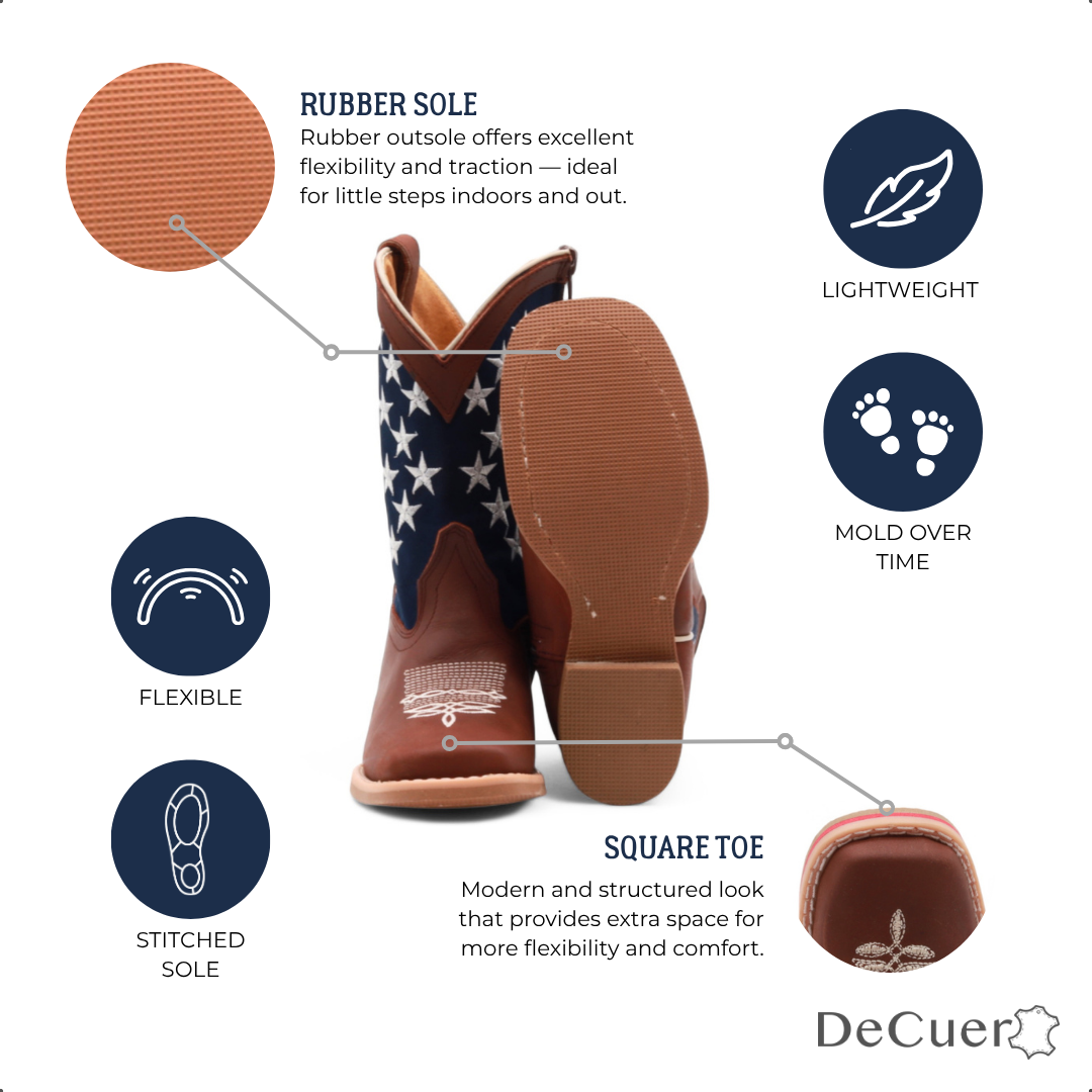 Carson Juniors Brown Leather Boots