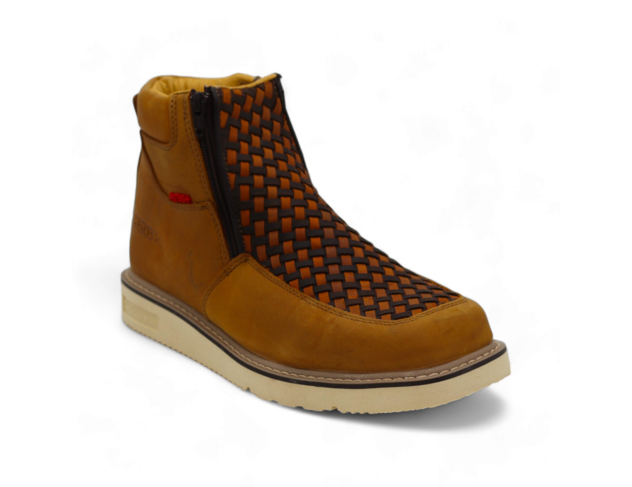 Tejido Men's Camel Leather Short Boots