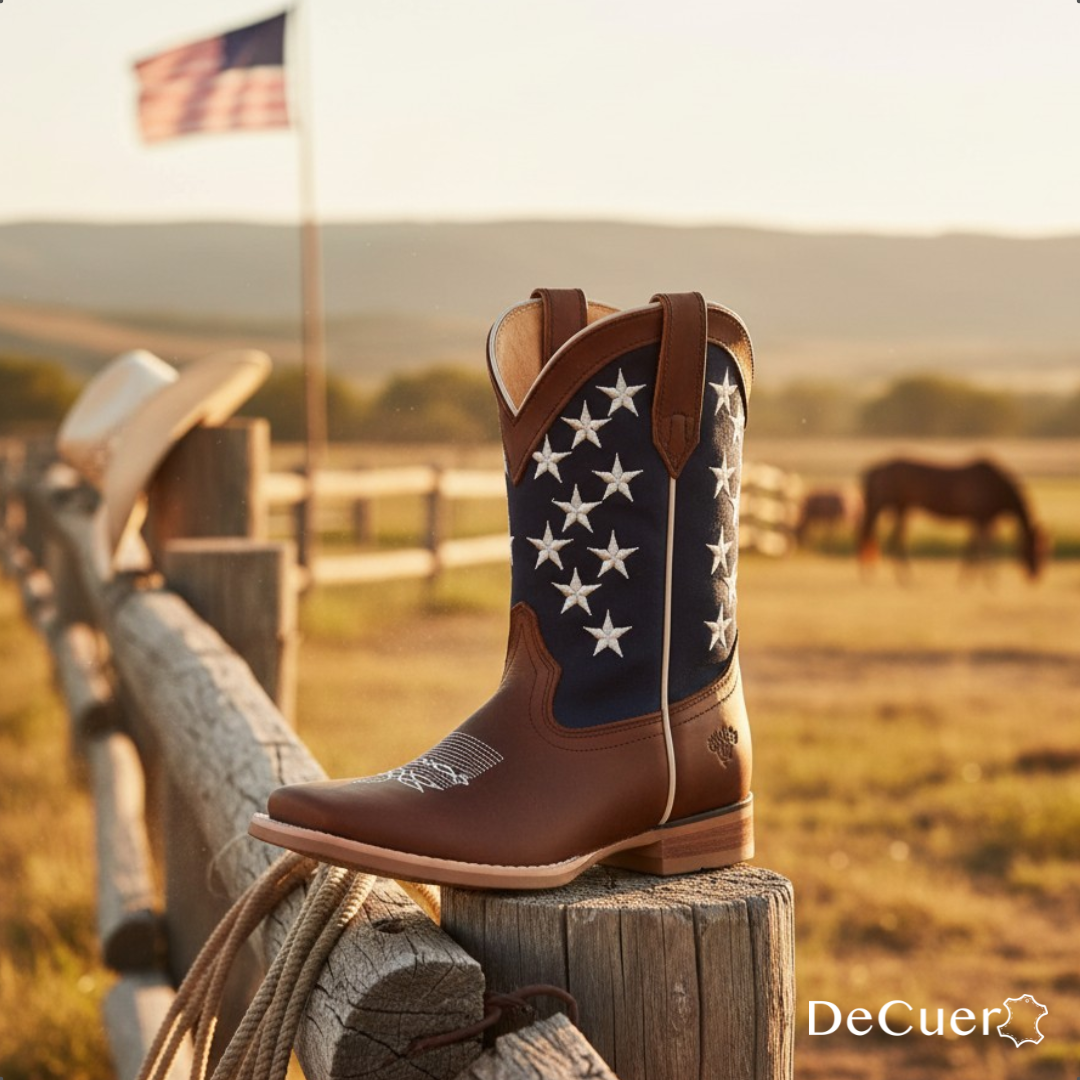 Carson Juniors Brown Leather Boots