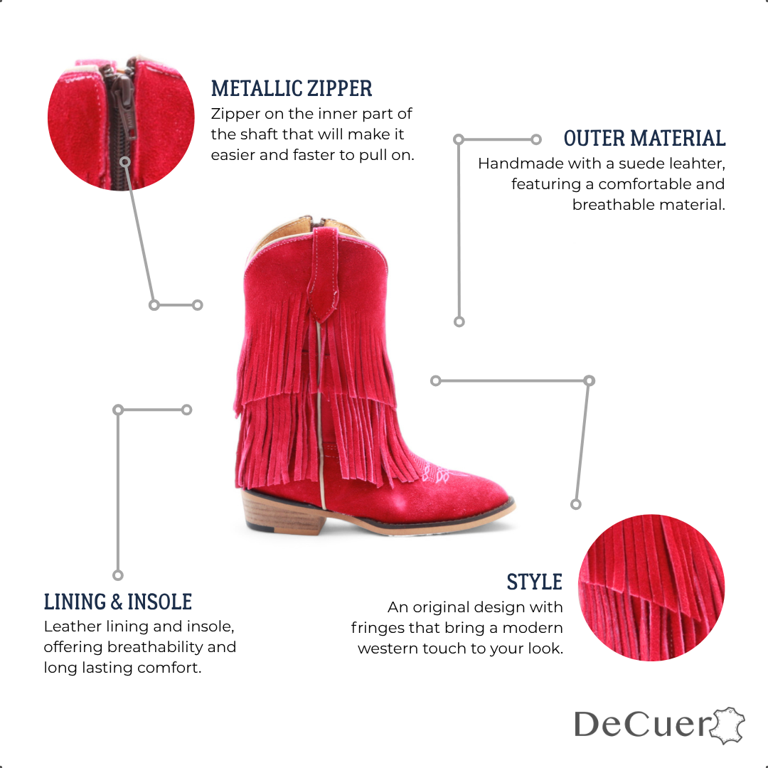 Ella Juniors Fuchsia Suede Leather Boots