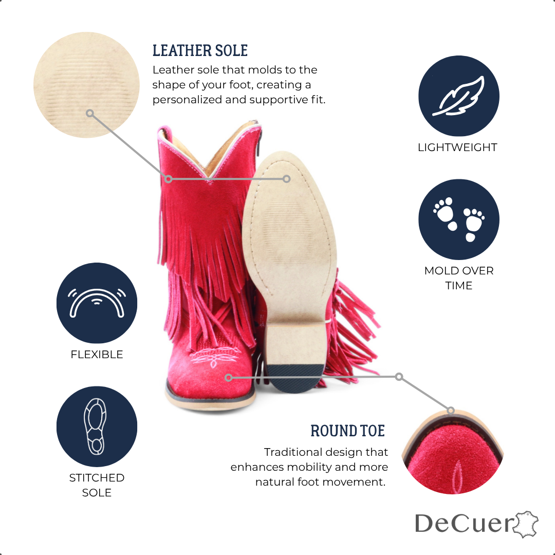 Ella Juniors Fuchsia Suede Leather Boots
