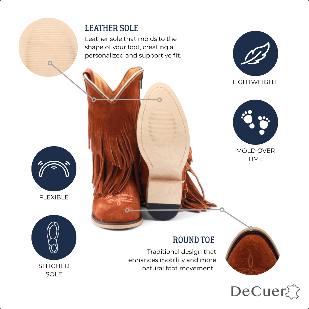 Ella Juniors Camel Suede Leather Boots