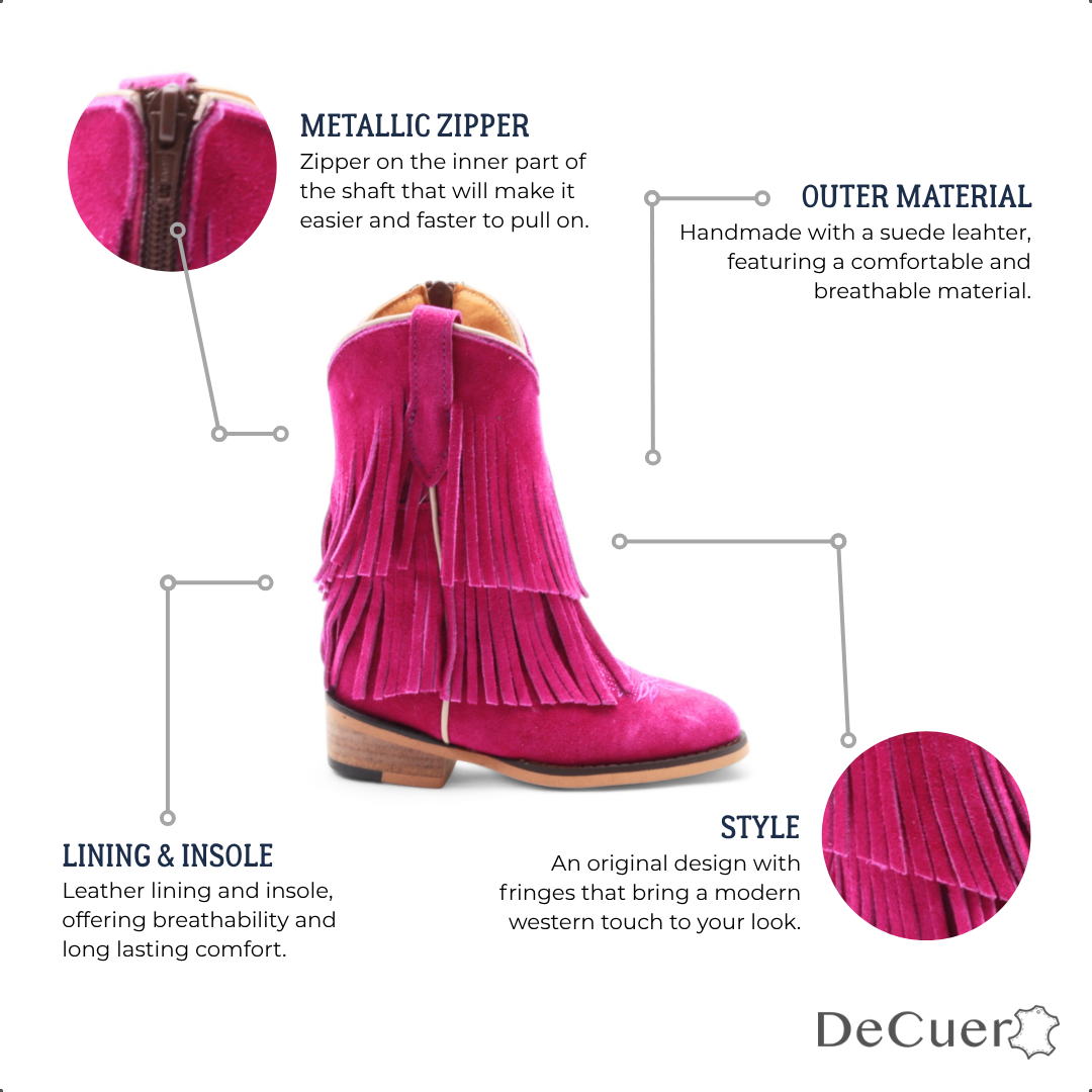 Ella Kids Gardenia Suede Leather Boots