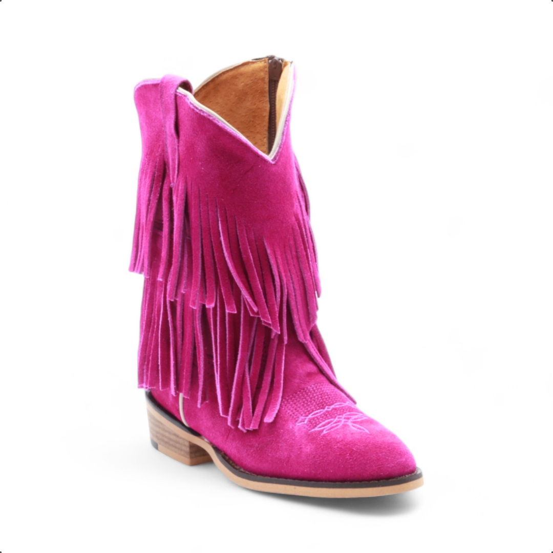 Ella Juniors Gardenia Suede Leather Boots