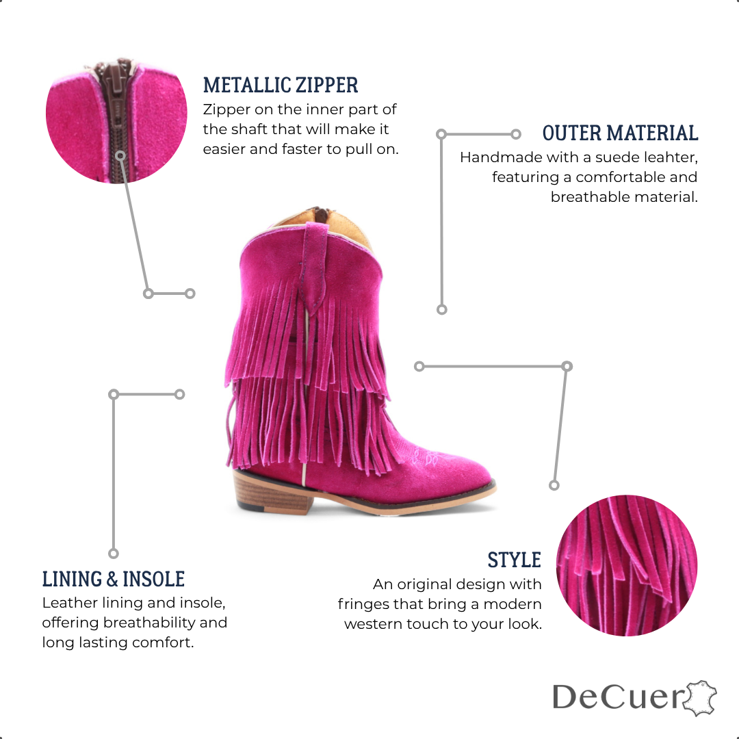 Ella Juniors Gardenia Suede Leather Boots