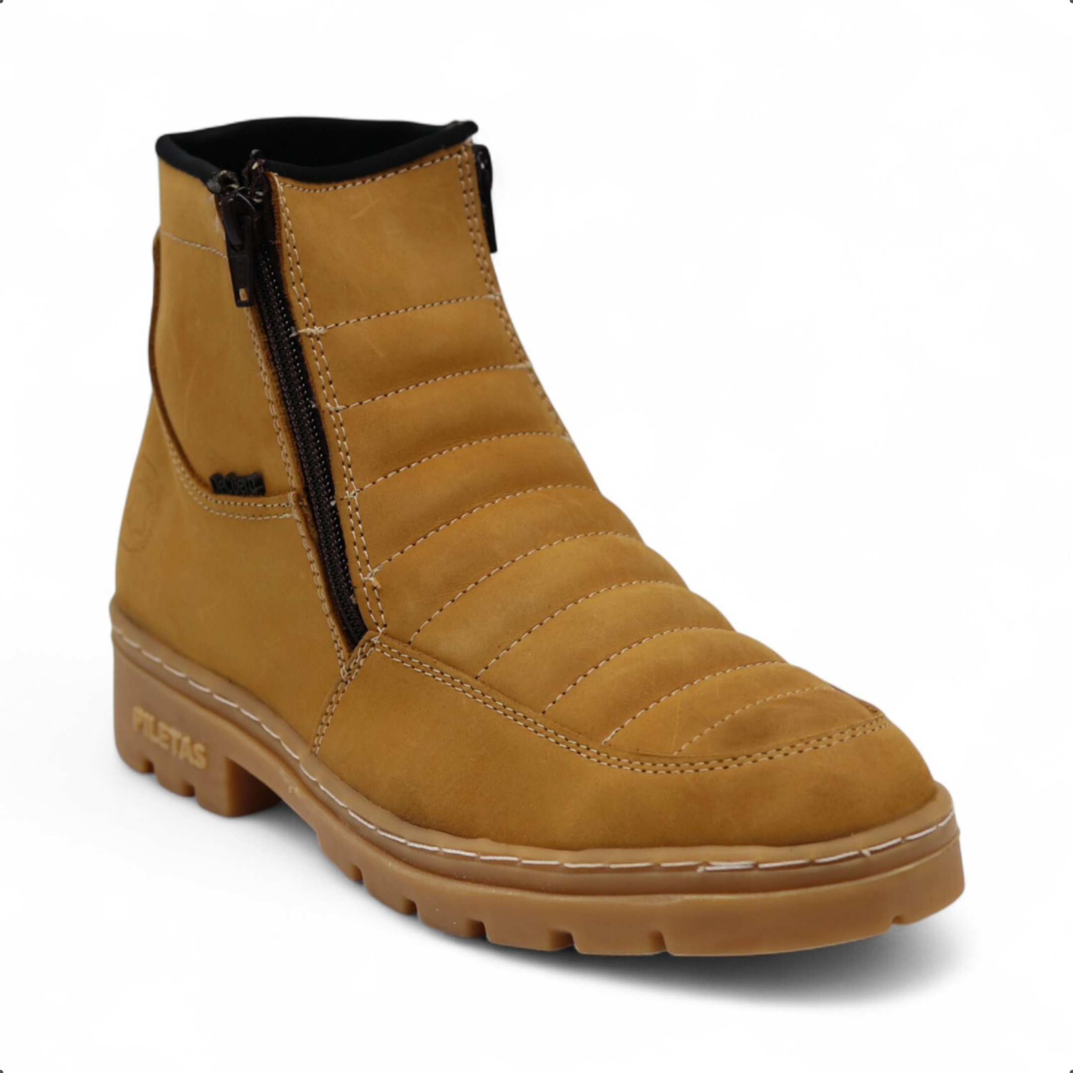 Nube TR Men's Camel Leather Short Boots