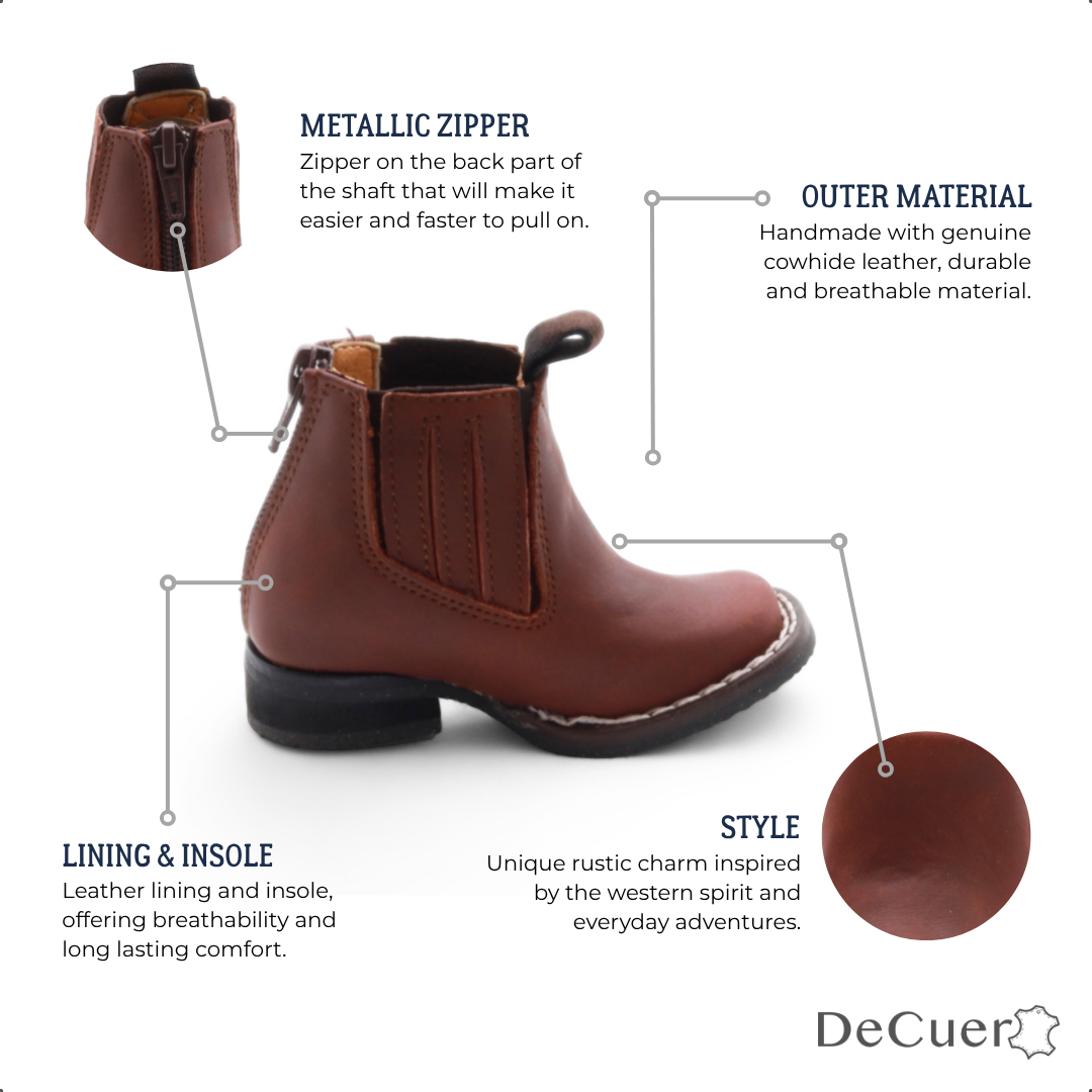 Evan Baby's Brown Leather Short Boots