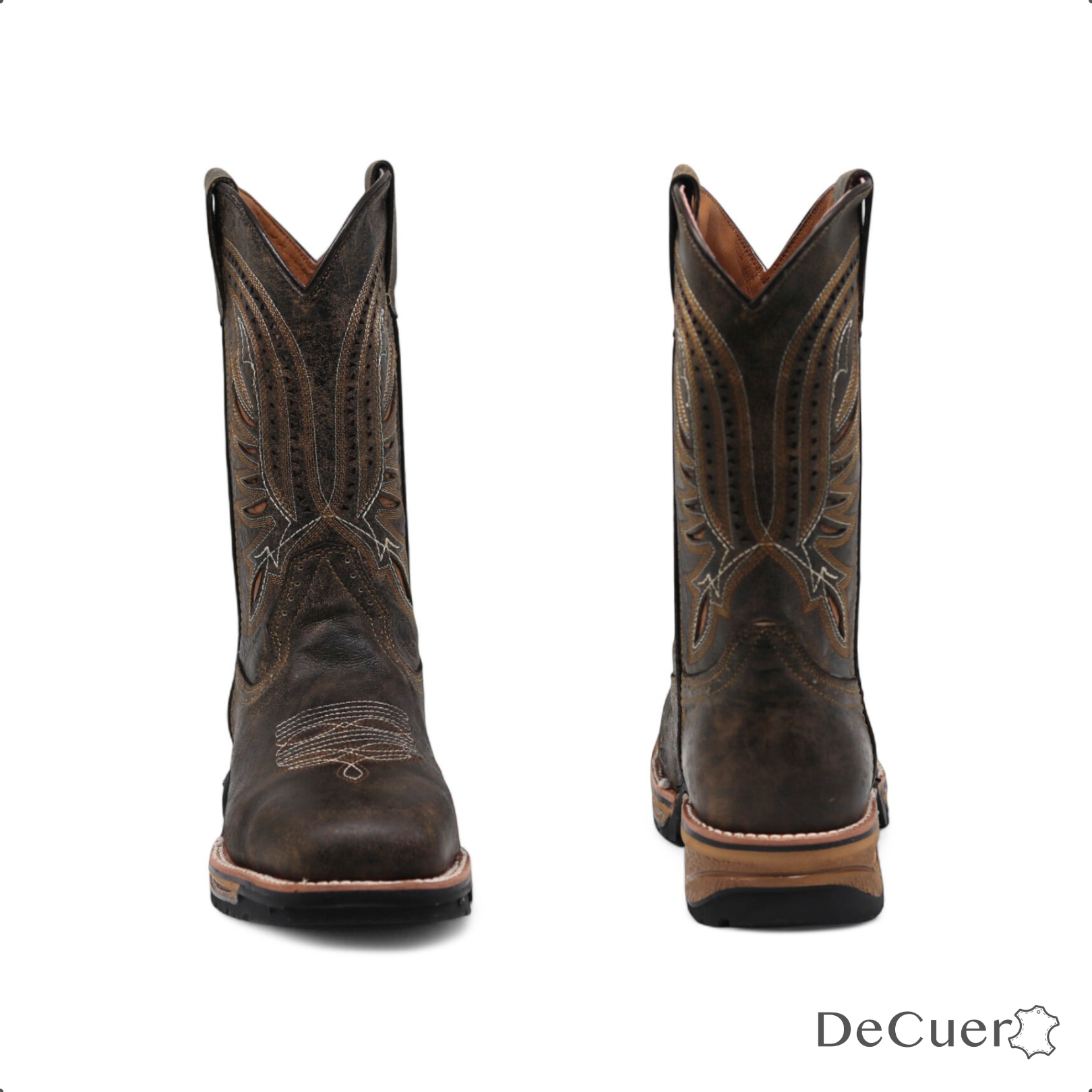 Austin Men's Brown Leather Steel Toe Boots