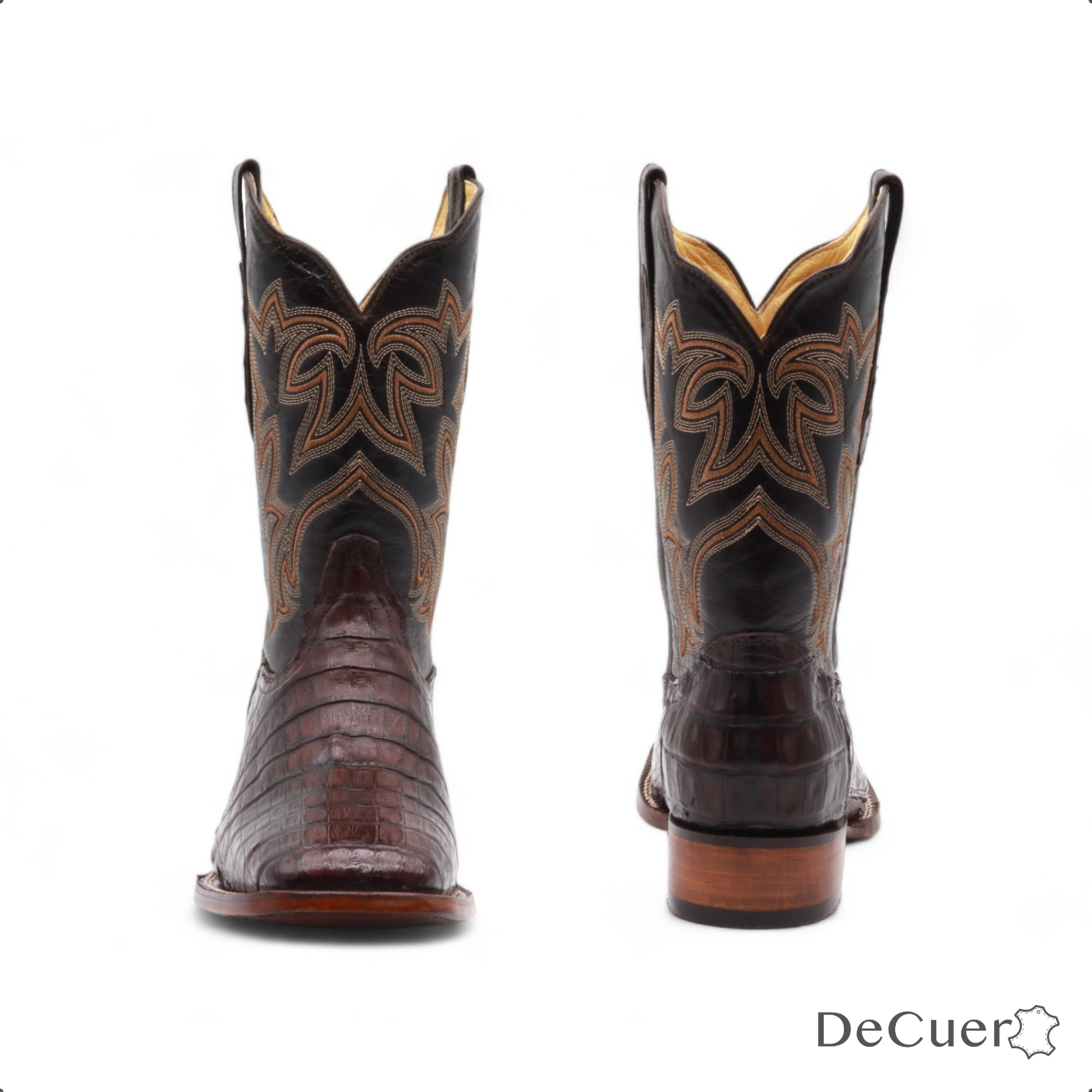 Keaton Men's Brown Croc Belly Exotic Leather Boots