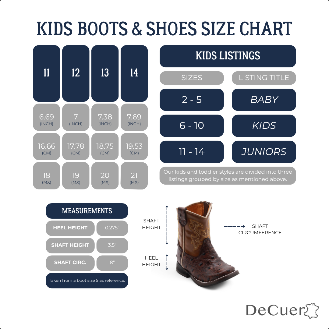 Cedric Baby's Brown Ostrich Print Leather Boots