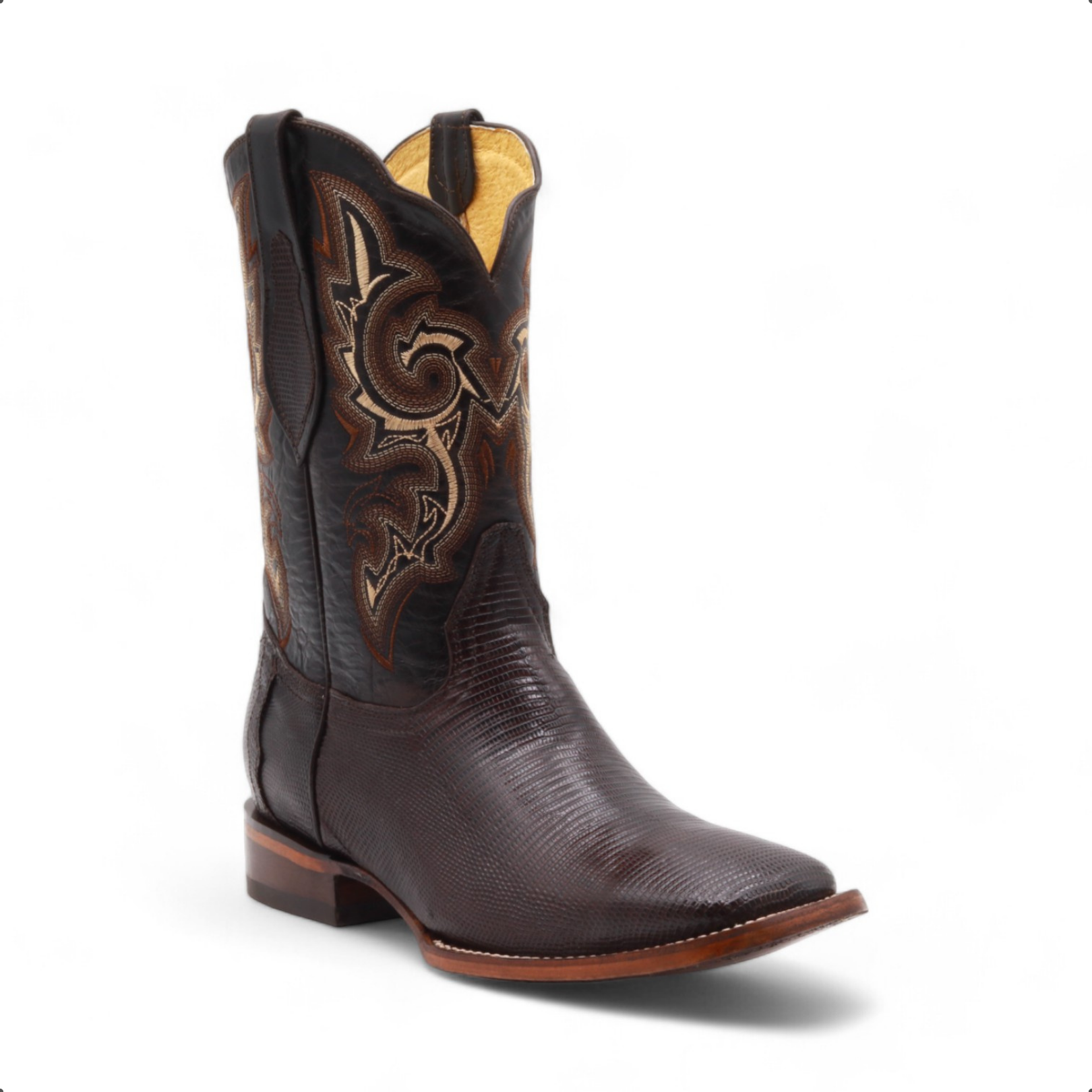 Malik Men's Brown Lizard Exotic Leather Boots