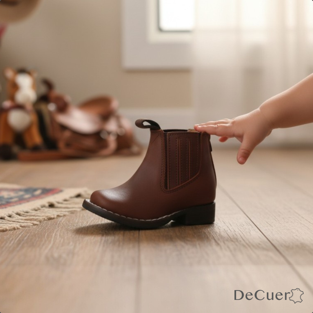 Evan Baby's Brown Leather Short Boots