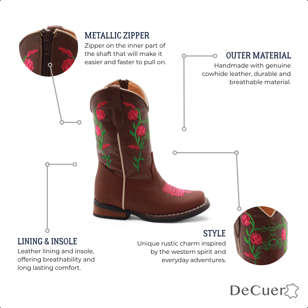Bailey Kids Brown Leather Boots