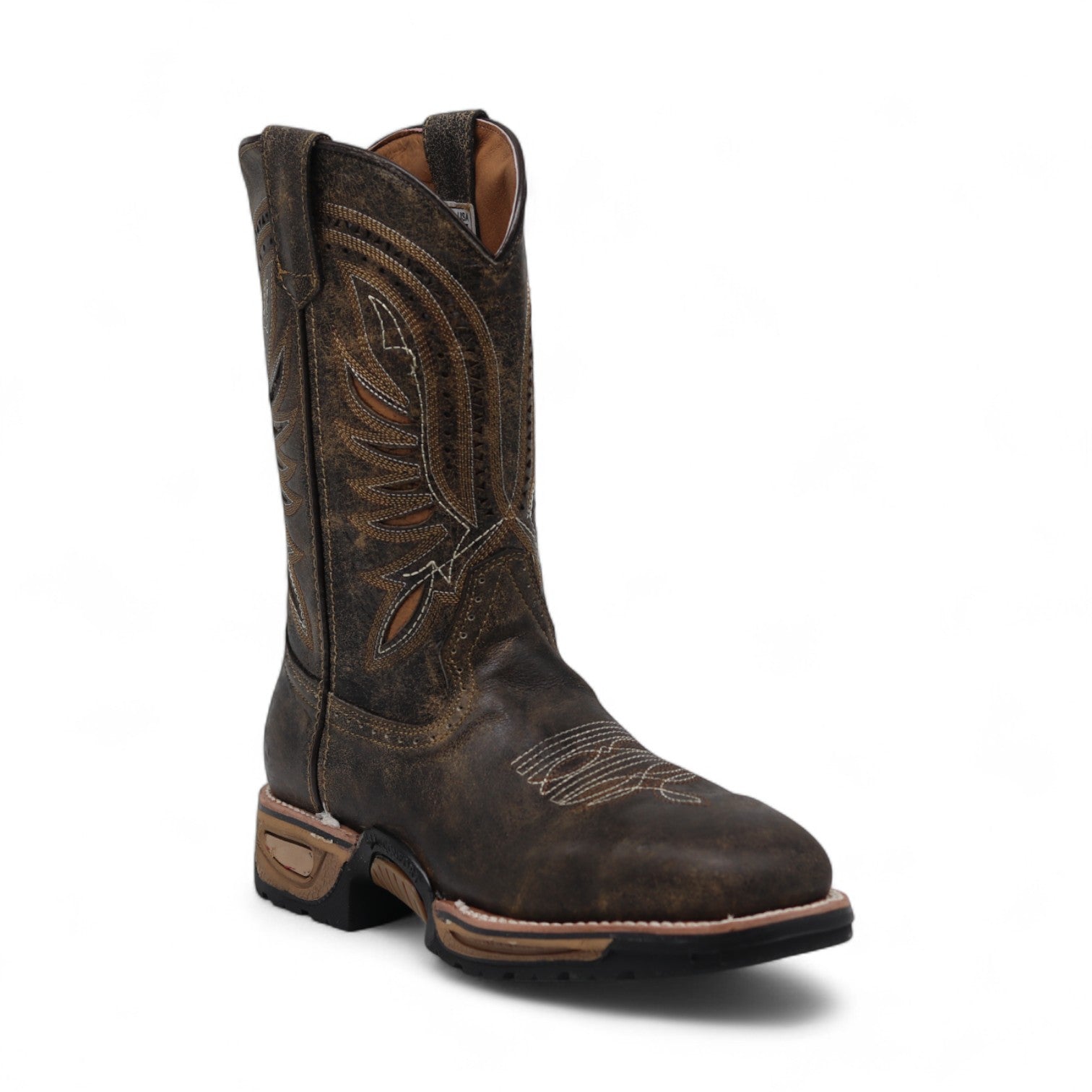 Austin Men's Brown Leather Steel Toe Boots