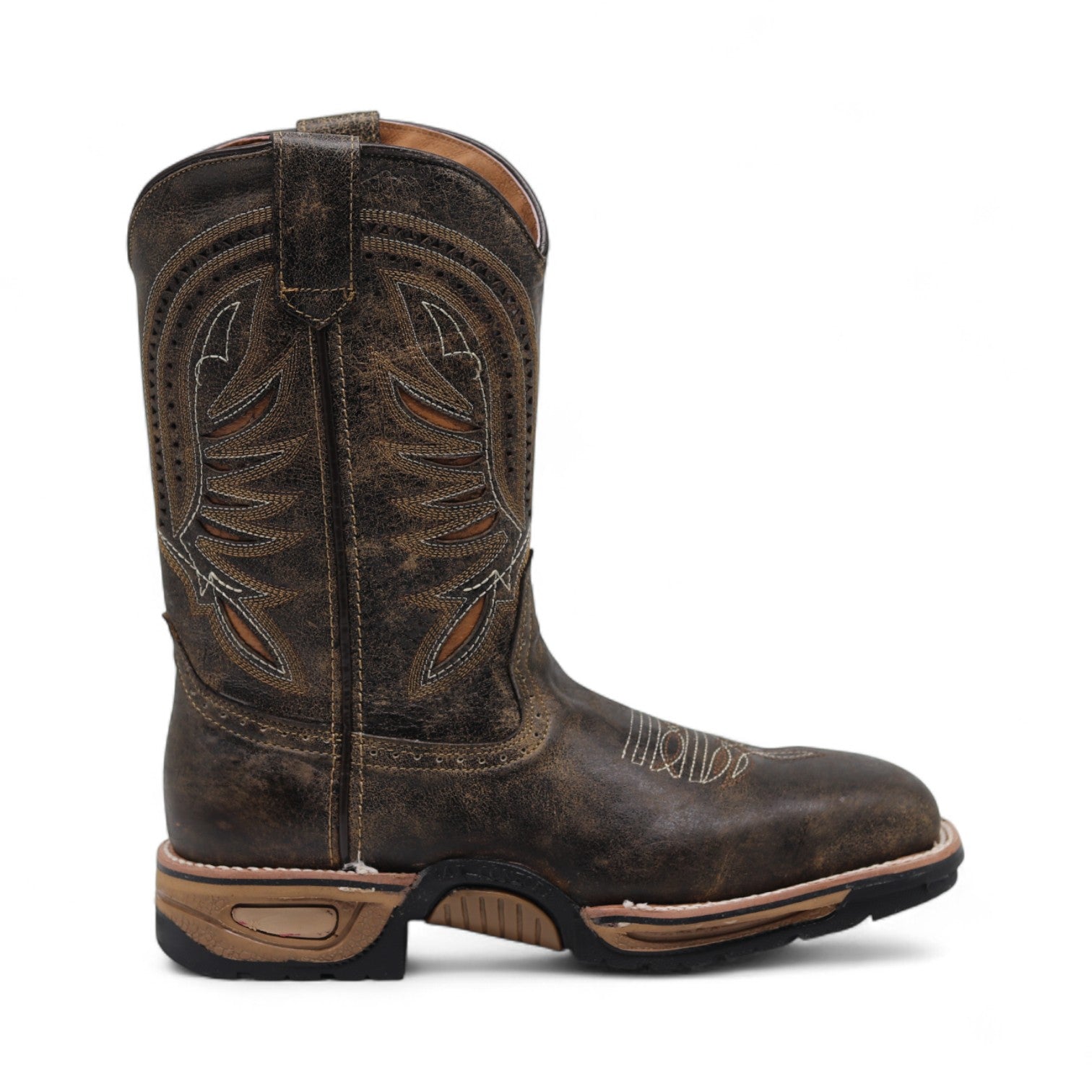 Austin Men's Brown Leather Steel Toe Boots