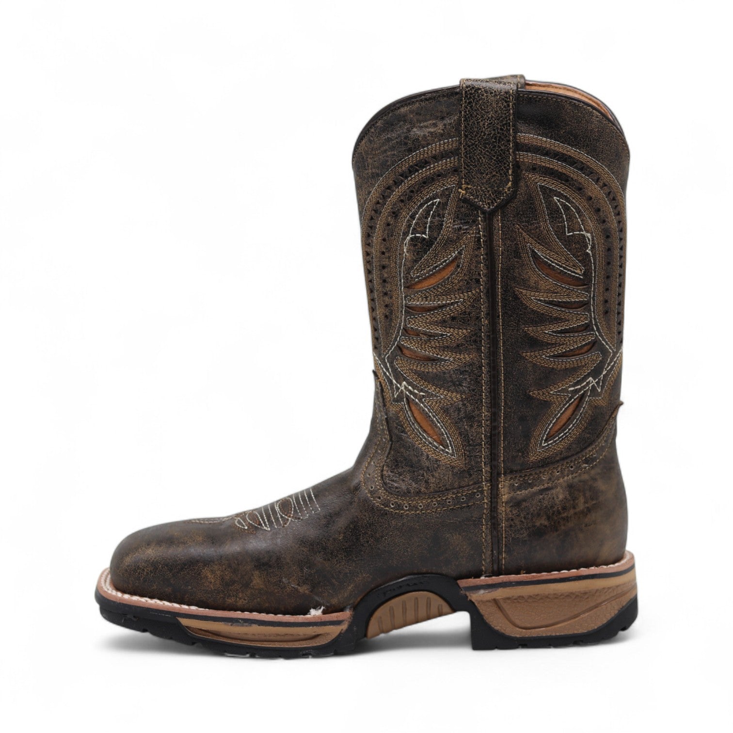 Austin Men's Brown Leather Steel Toe Boots