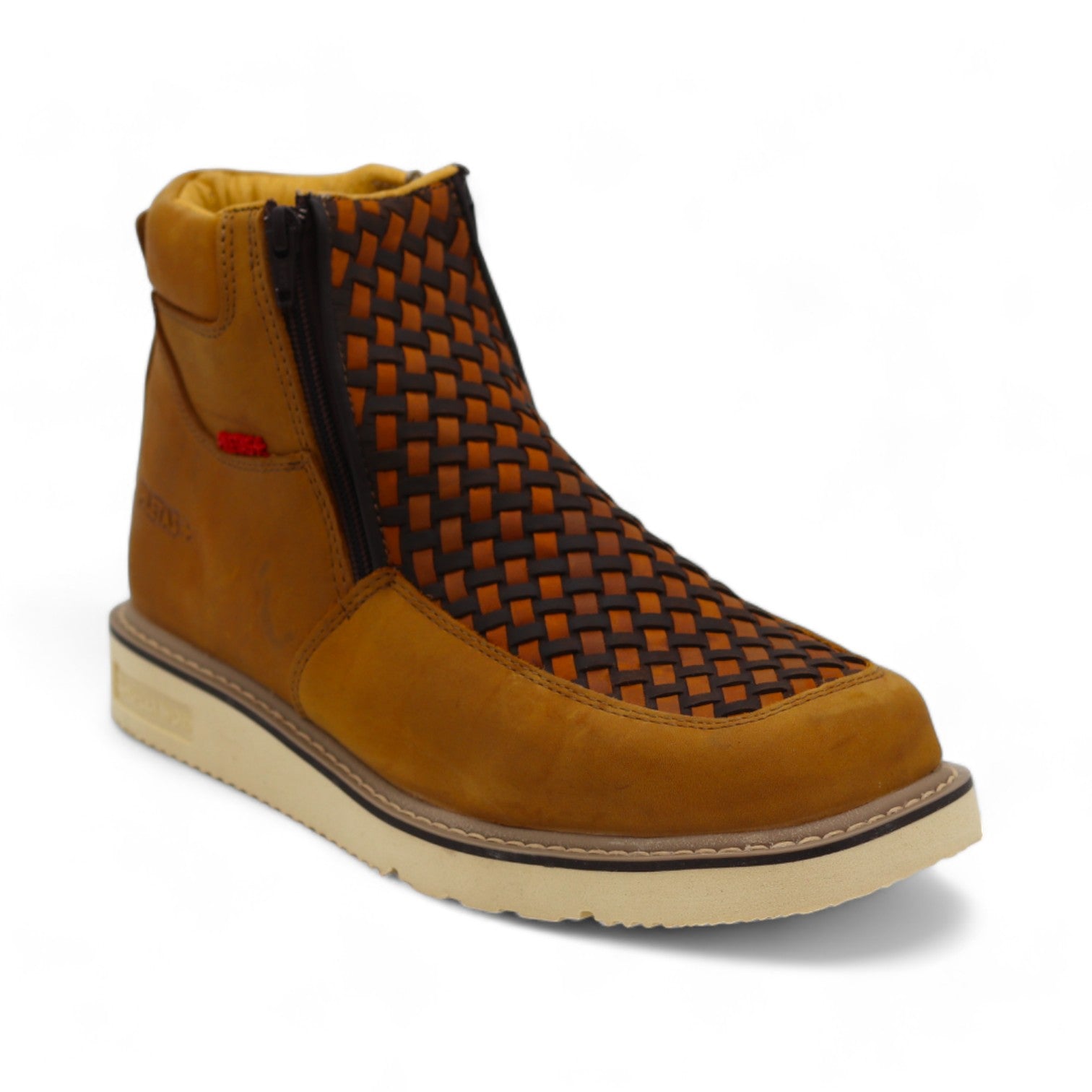 Tejido Men's Camel Leather Short Boots