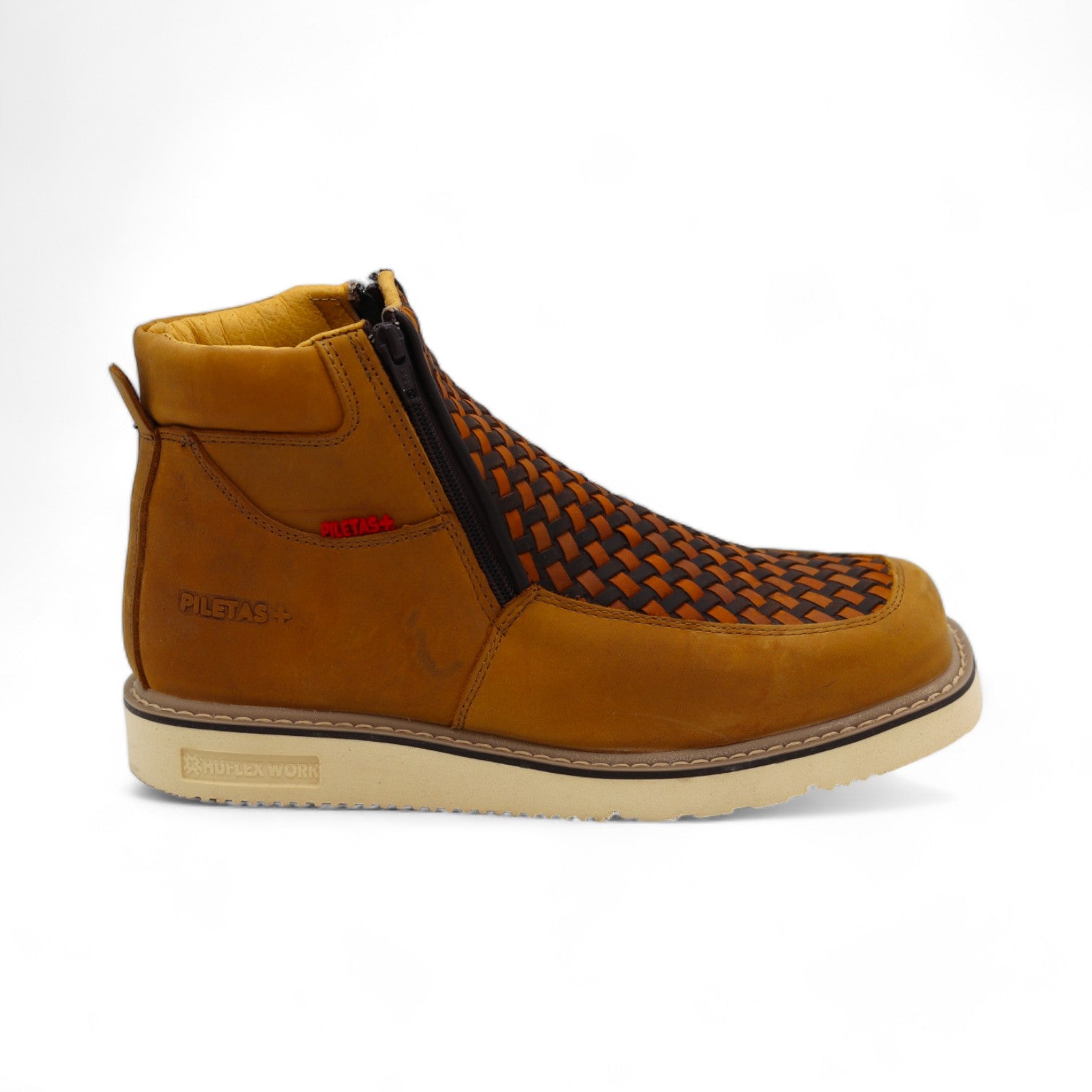 Tejido Men's Camel Leather Short Boots