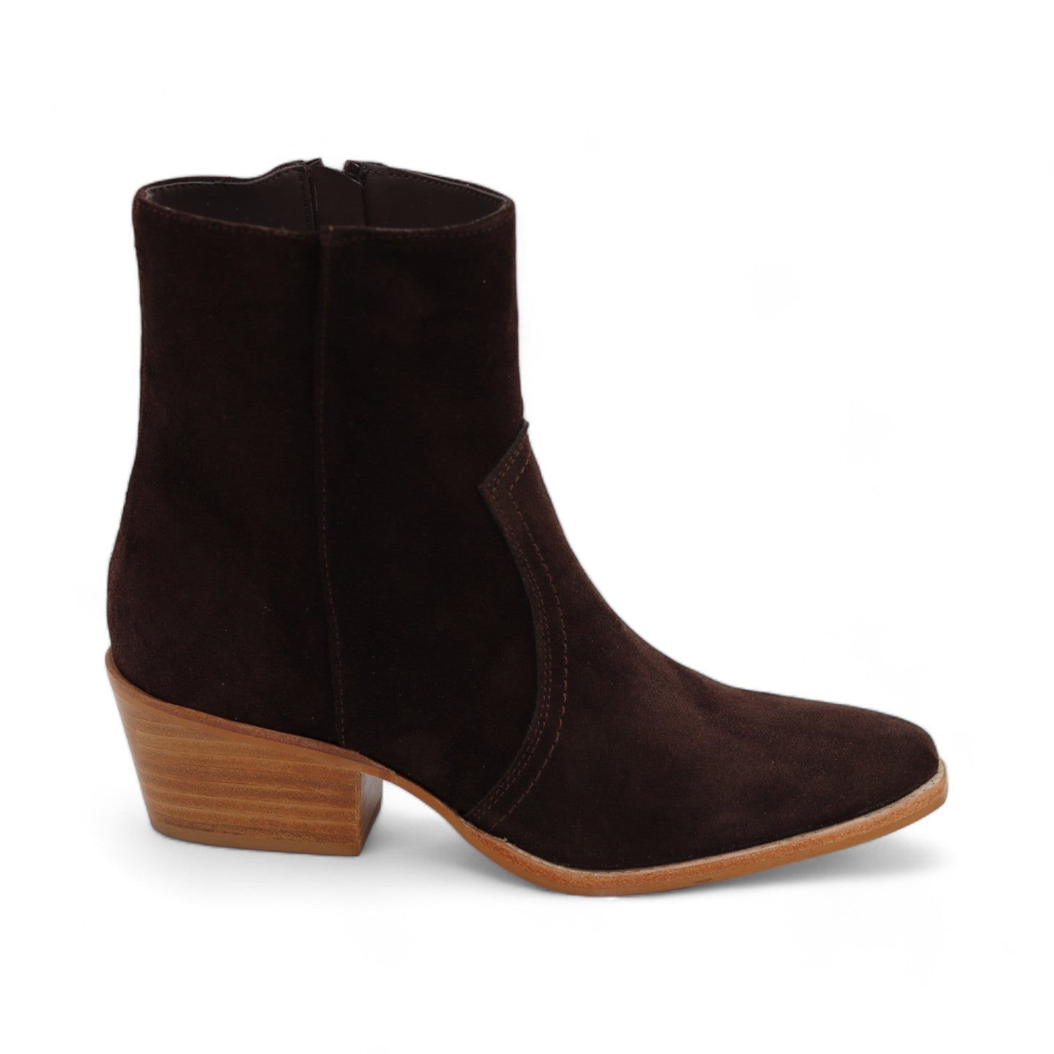 Texana Women's Brown Suede Leather Short Boots