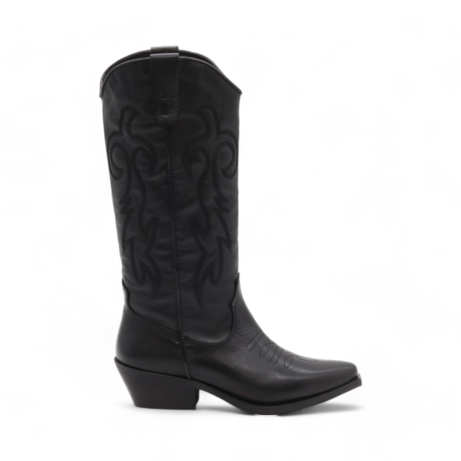 Sheriff Women's Black Leather Boots