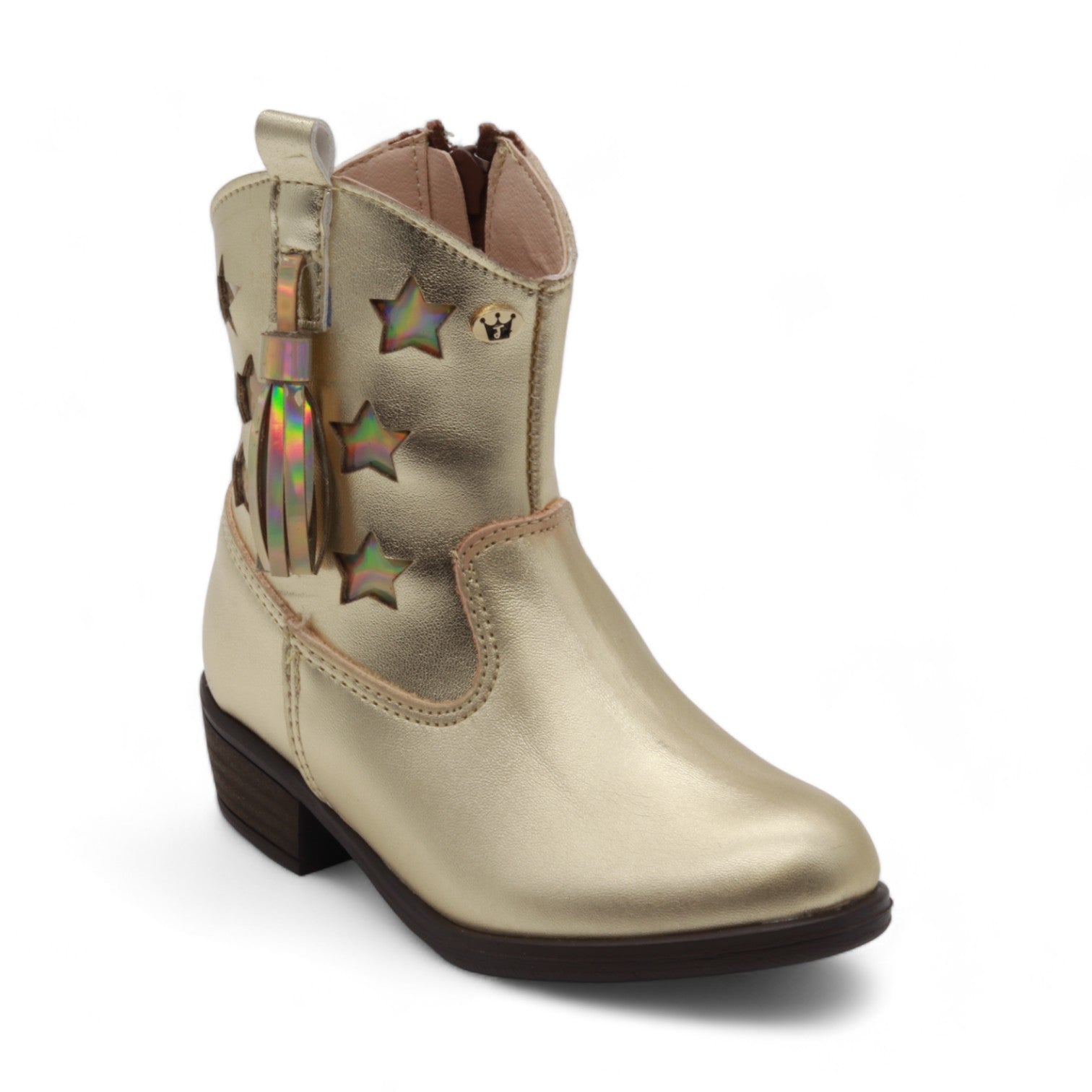 Taylor Girl's Metallic Gold Faux Leather Boots