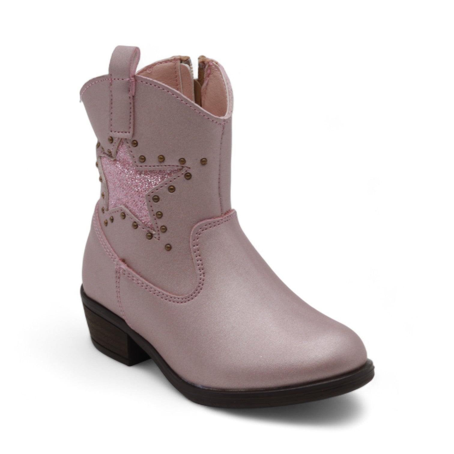 Superstar Girl's Metallic Pink Faux Leather Boots
