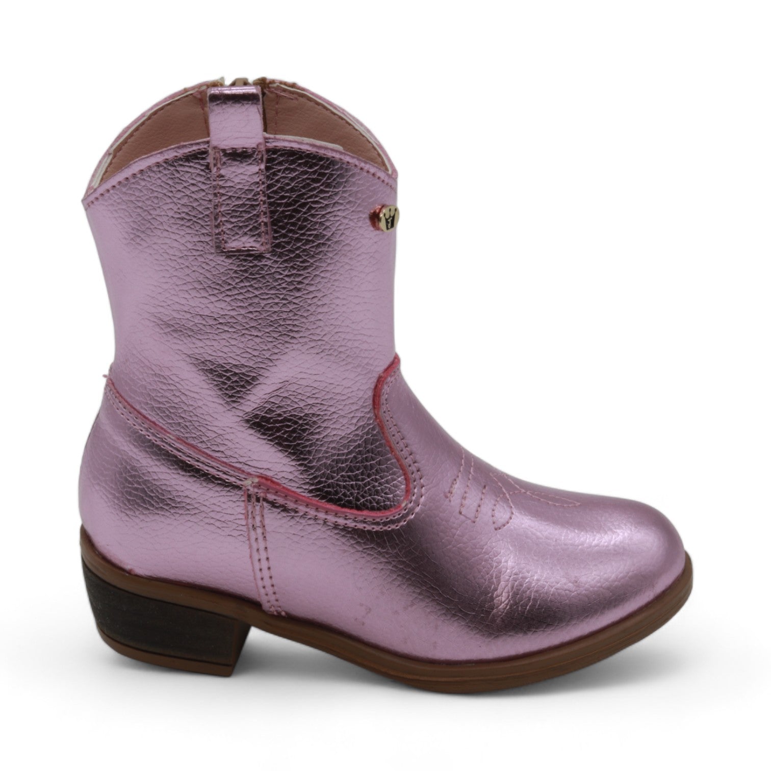 Stella Girl's Metallic Pink Faux Leather Boots