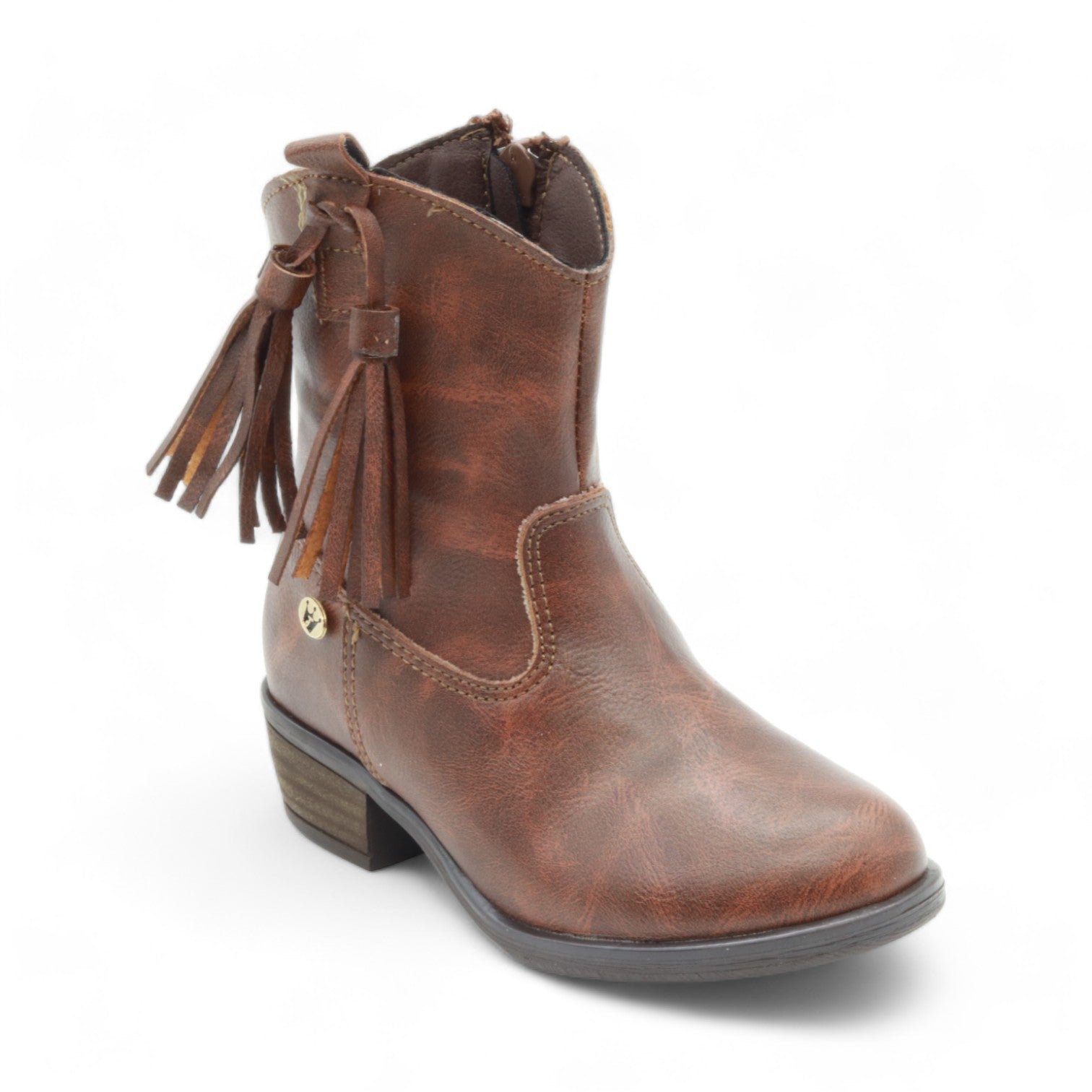 Tennessee Girl's Brown Faux Leather Boots