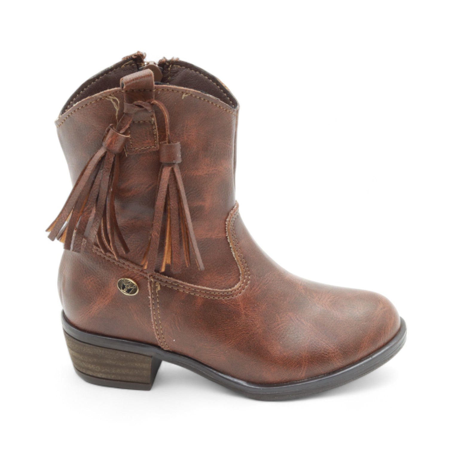 Tennessee Girl's Brown Faux Leather Boots