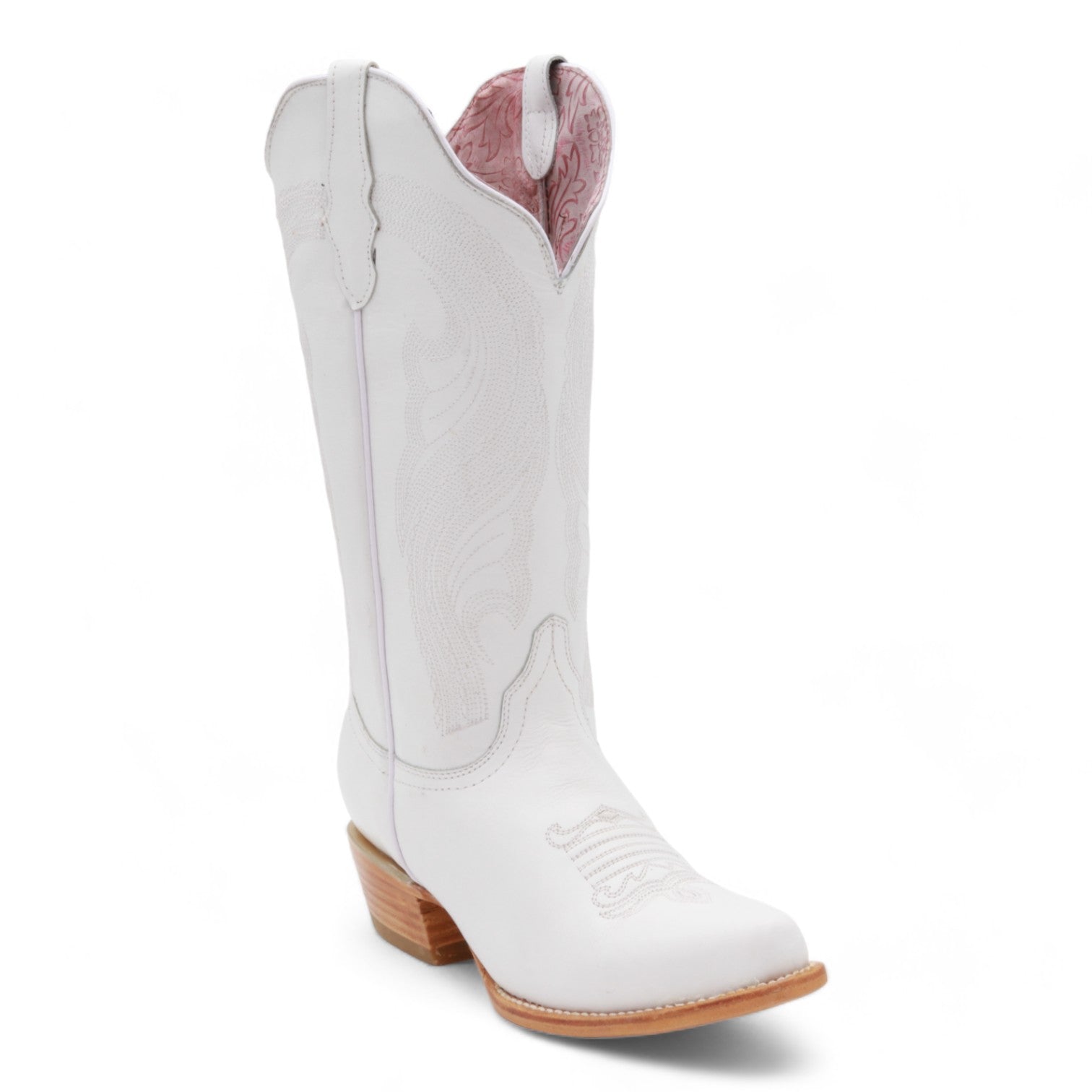 Carrusel Women's White Leather Boots