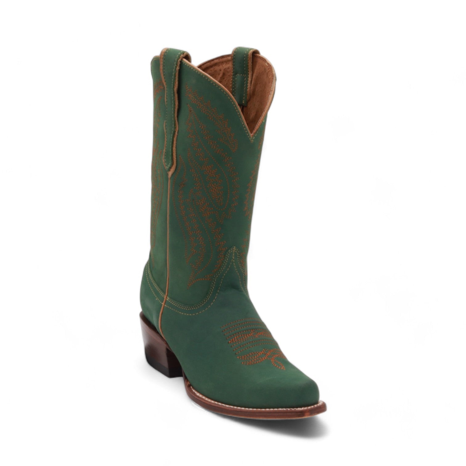Lily Women's Green Leather Boots