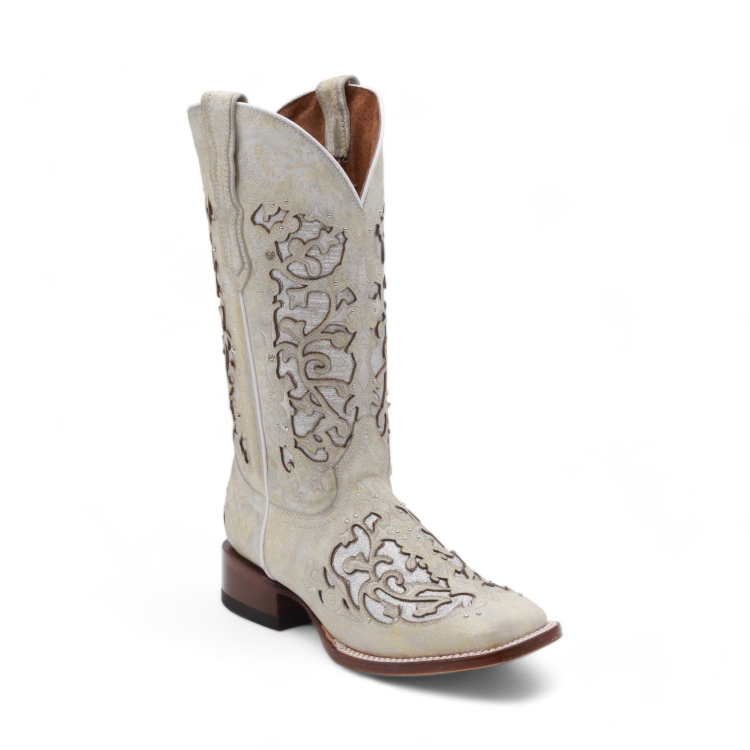 Iris Women's White Leather Boots
