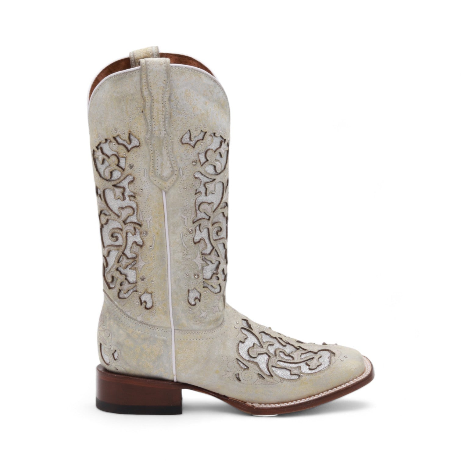 Iris Women's White Leather Boots