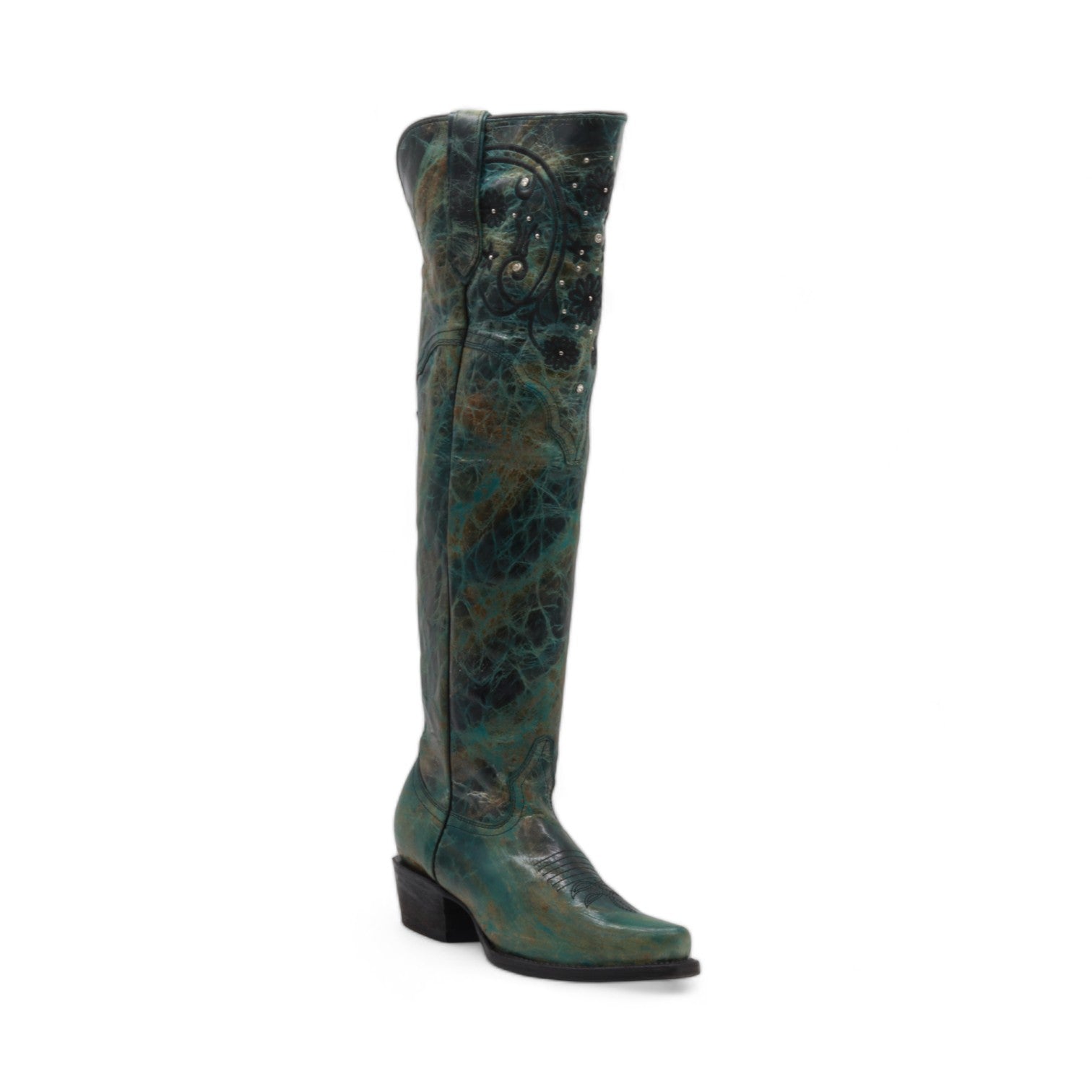 Volcano Women's Green Leather Boots