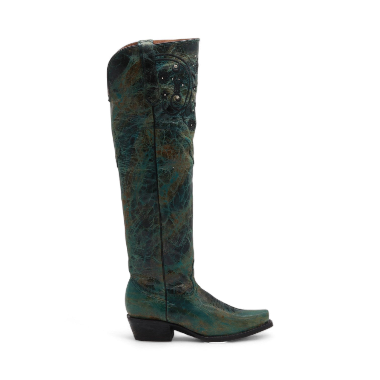 Volcano Women's Green Leather Boots