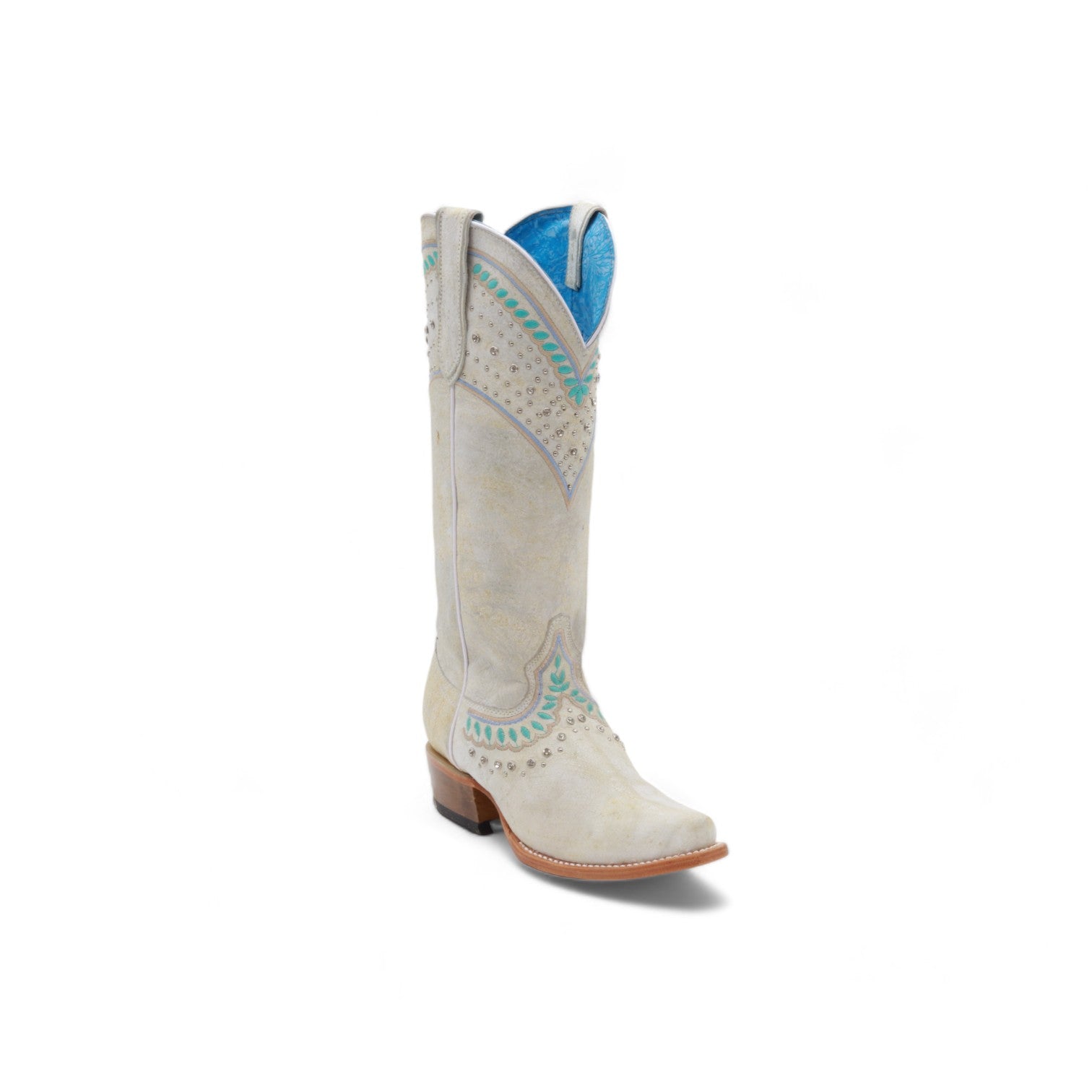 Azalea Women's White Leather Boots