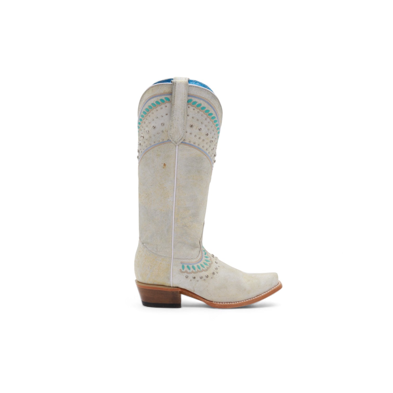 Azalea Women's White Leather Boots